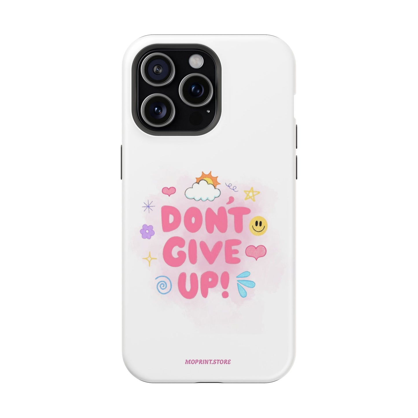 Inspirational Phone Case - "Don't Give Up!" Impact-Resistant Design
