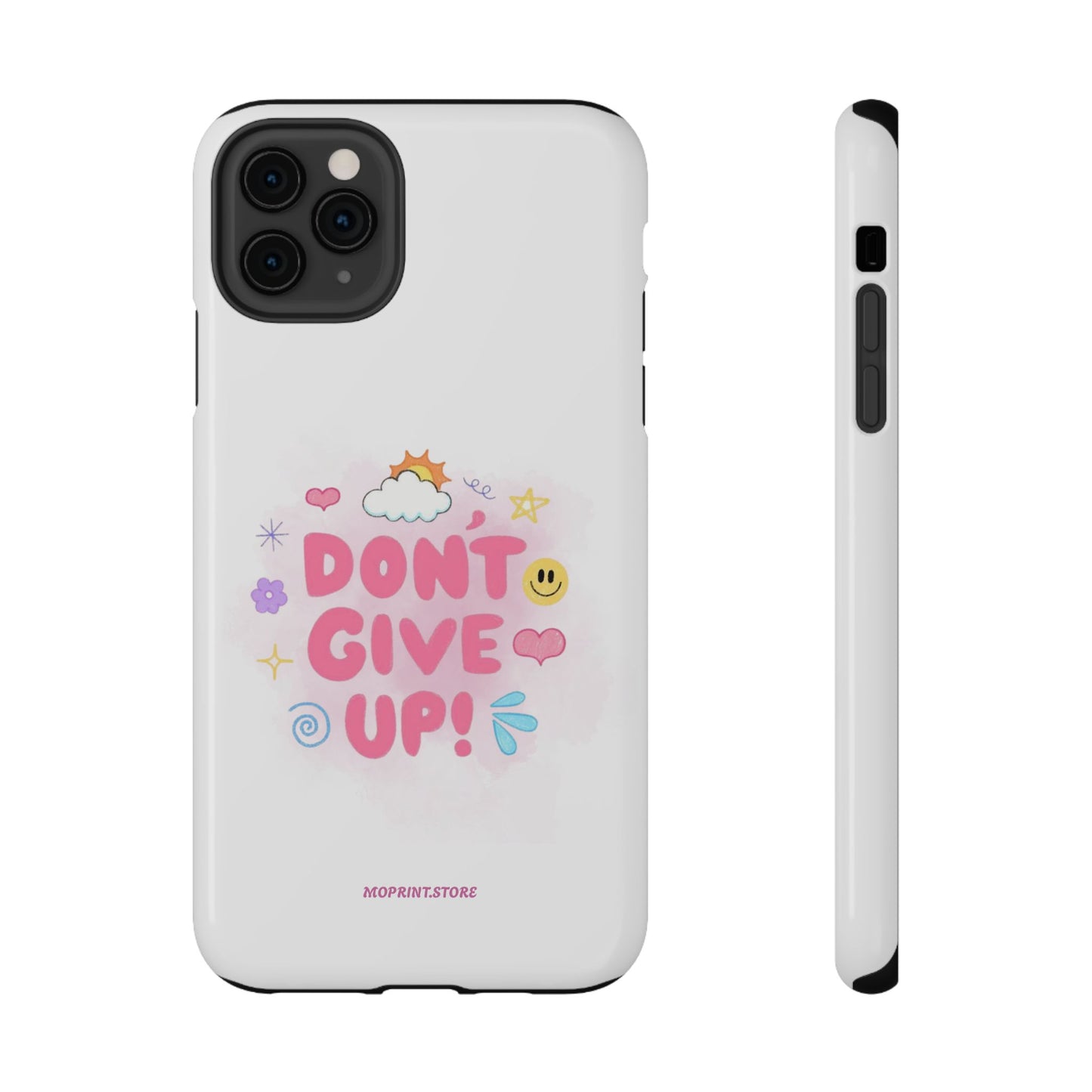 Inspirational Phone Case - "Don't Give Up!" Impact-Resistant Design