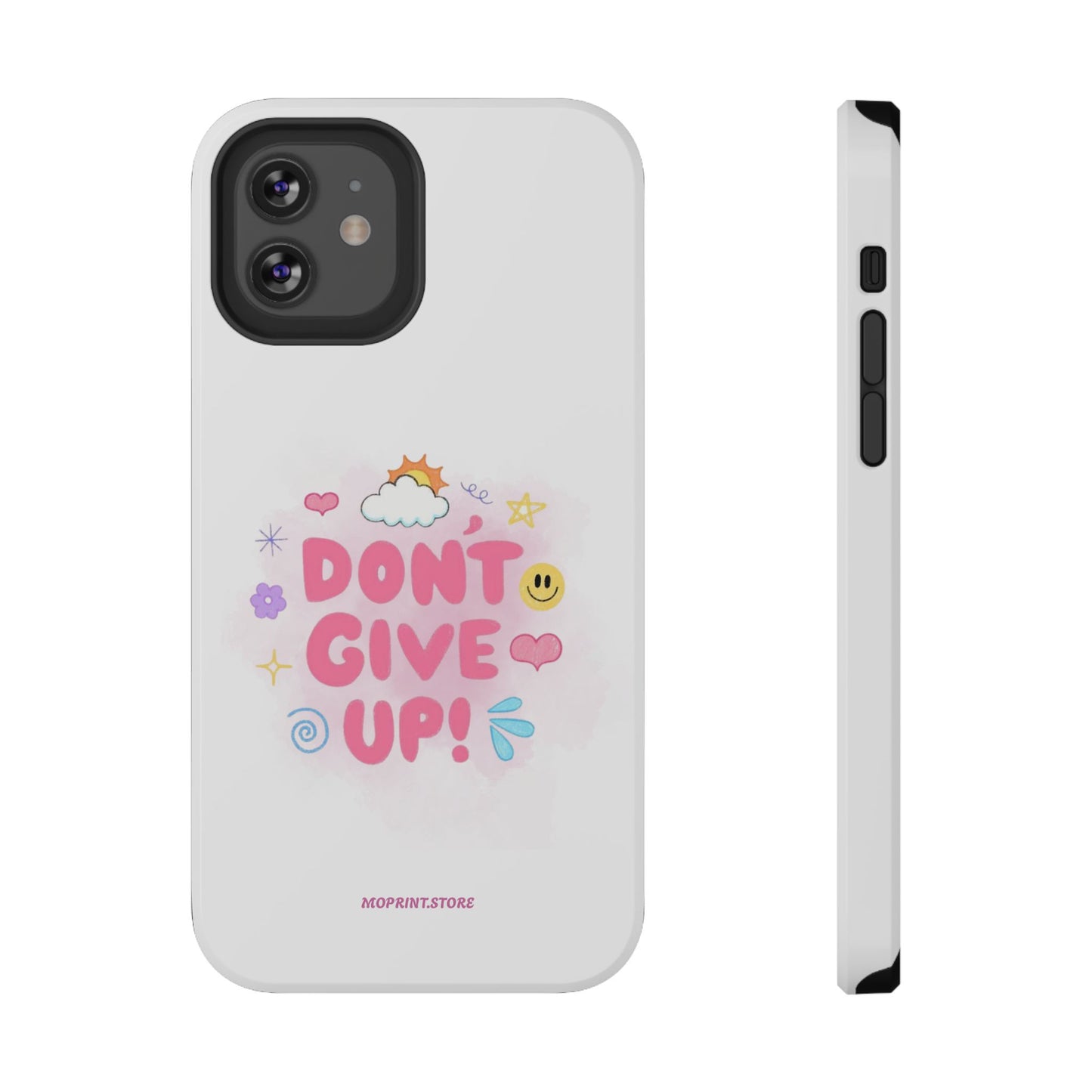 Inspirational Phone Case - "Don't Give Up!" Impact-Resistant Design