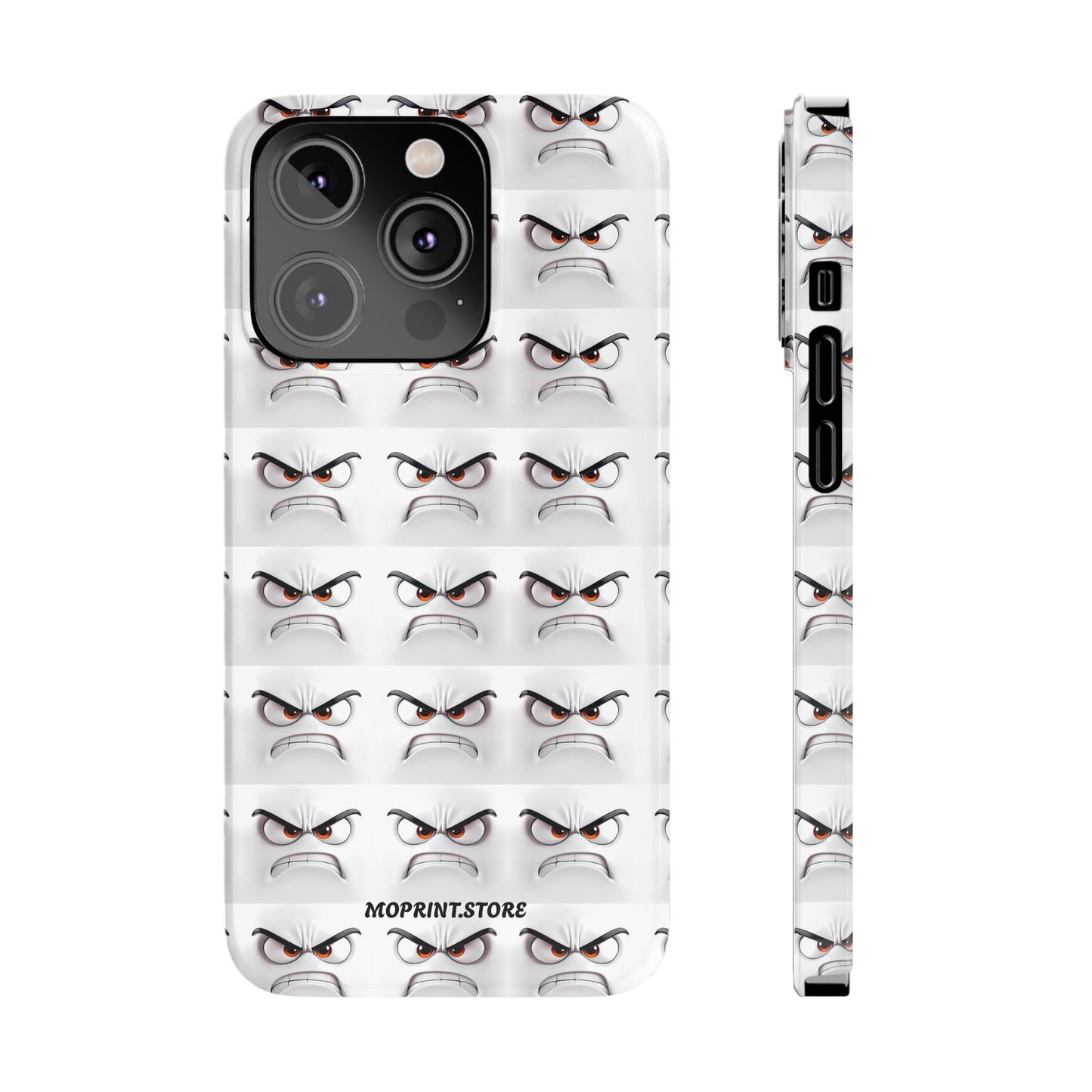 Expressive Slim Phone Case – Angry Face Design for Bold Personalities