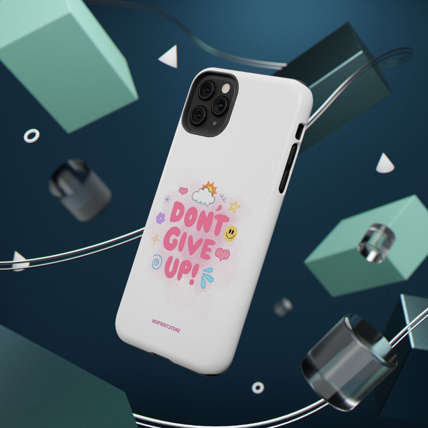 Inspirational Phone Case - "Don't Give Up!" Impact-Resistant Design