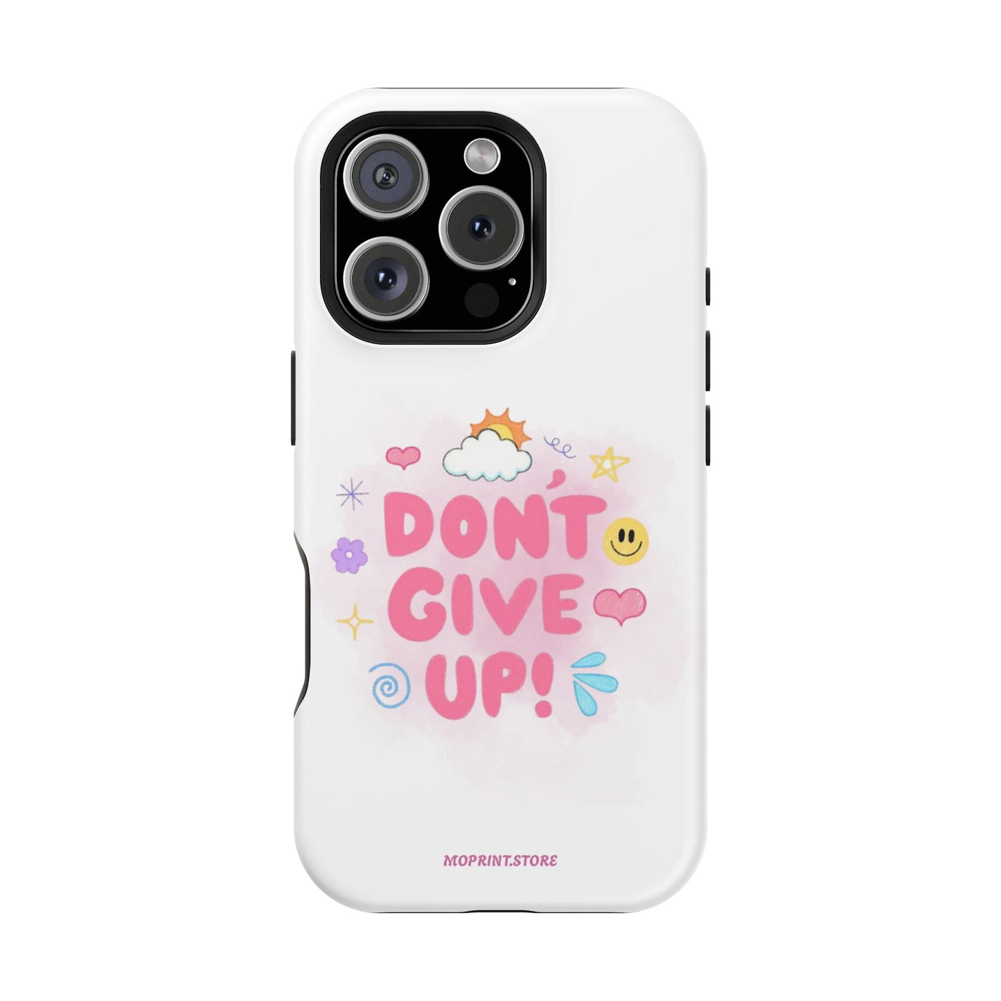 Inspirational Phone Case - "Don't Give Up!" Impact-Resistant Design