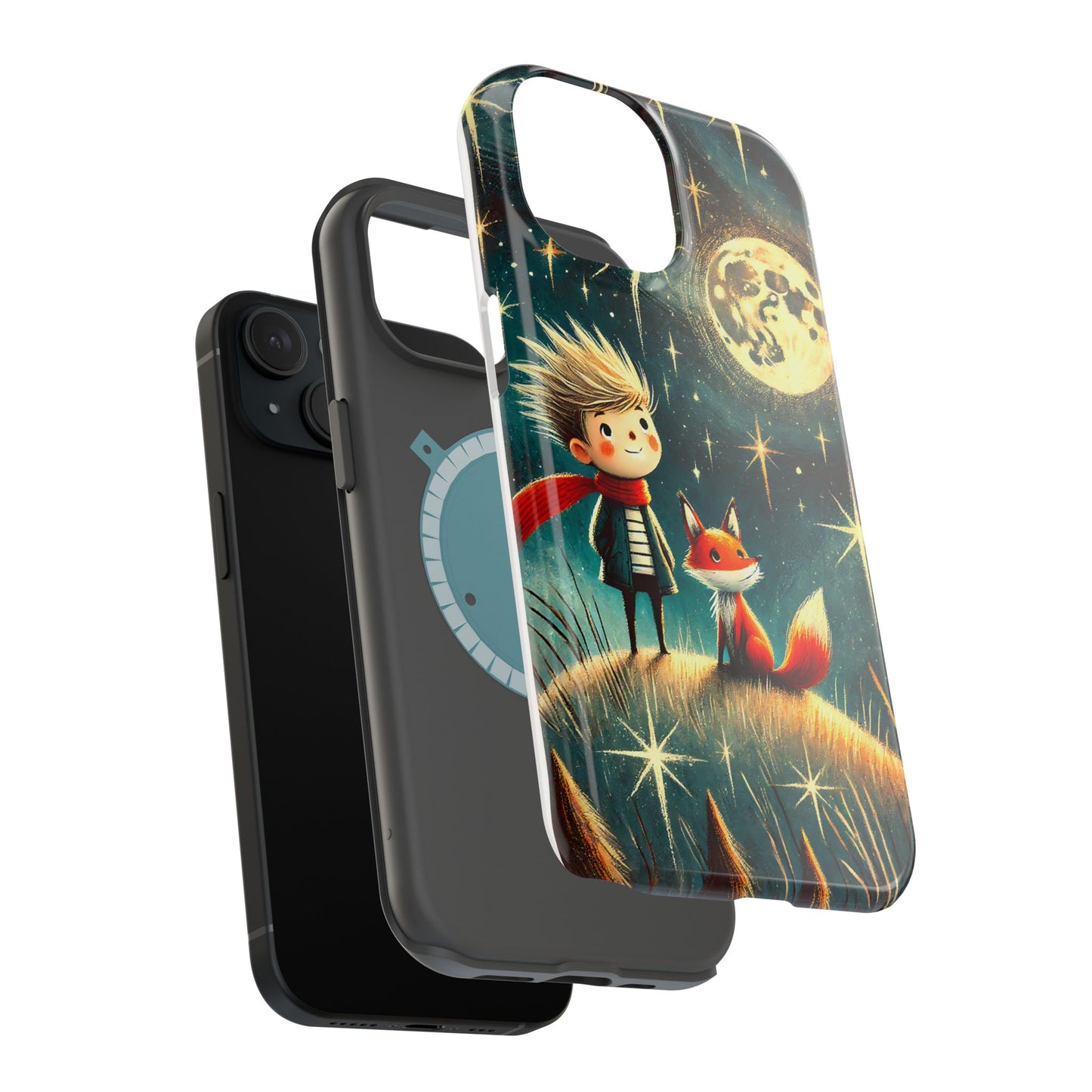 Whimsical Space Adventure Magnetic Phone Case - Kid-Friendly Design