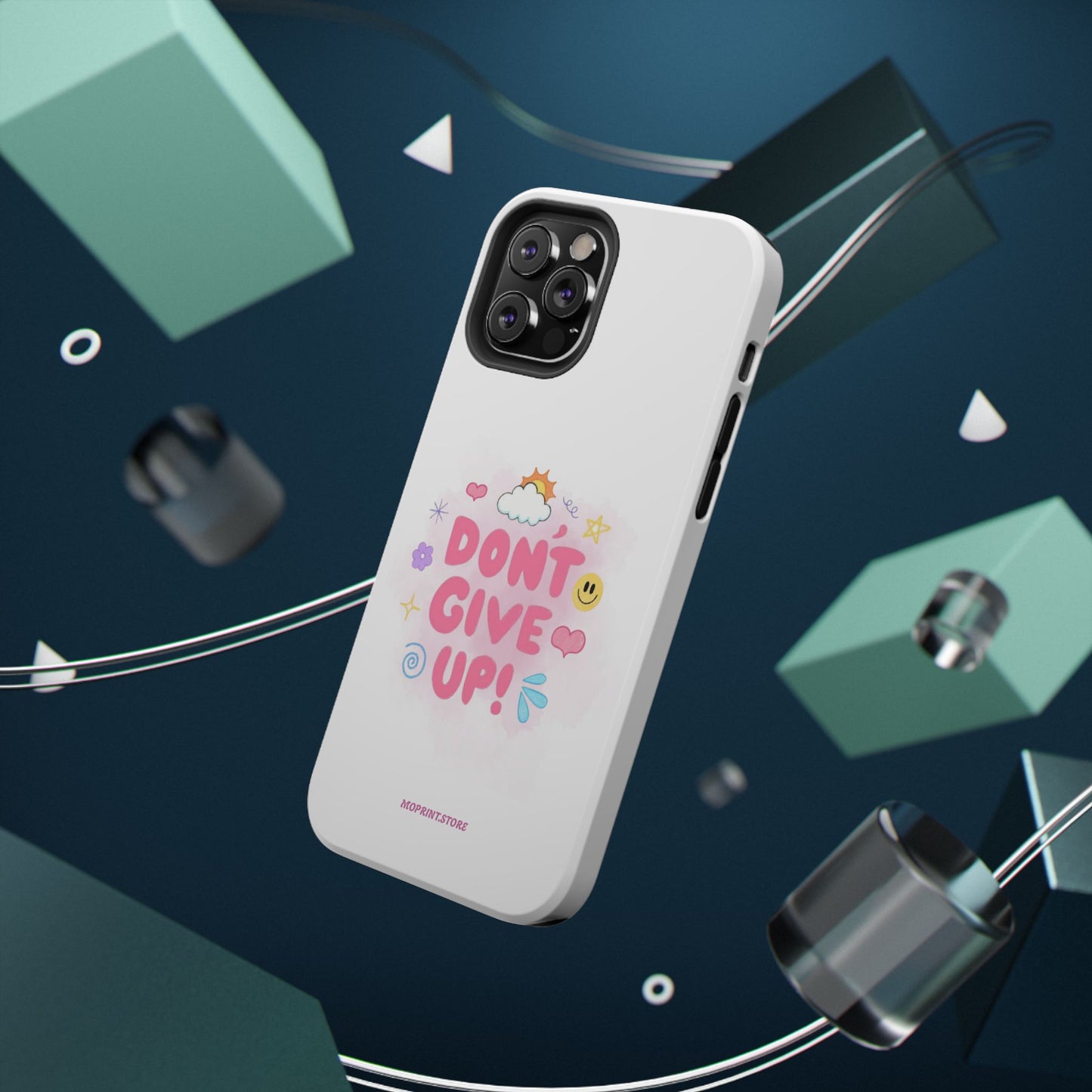 Inspirational Phone Case - "Don't Give Up!" Impact-Resistant Design