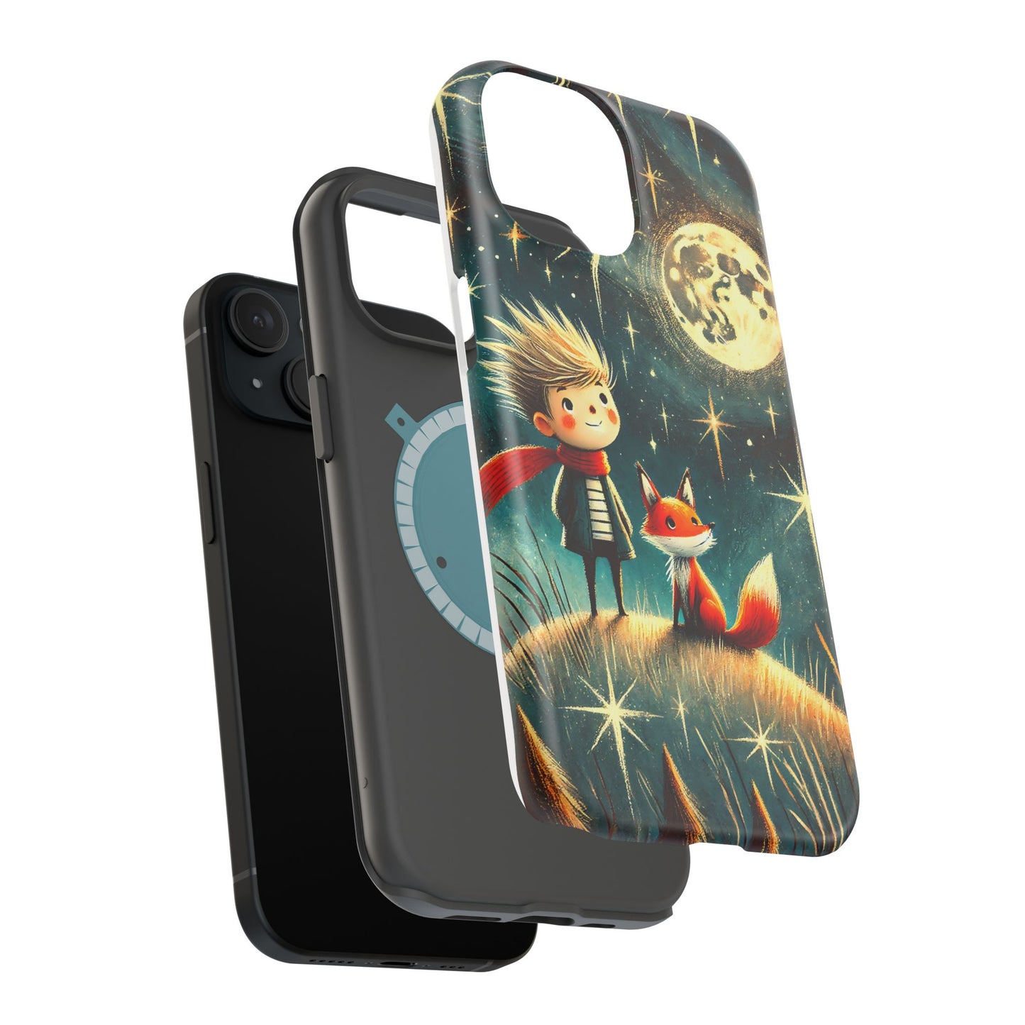 Whimsical Space Adventure Magnetic Phone Case - Kid-Friendly Design