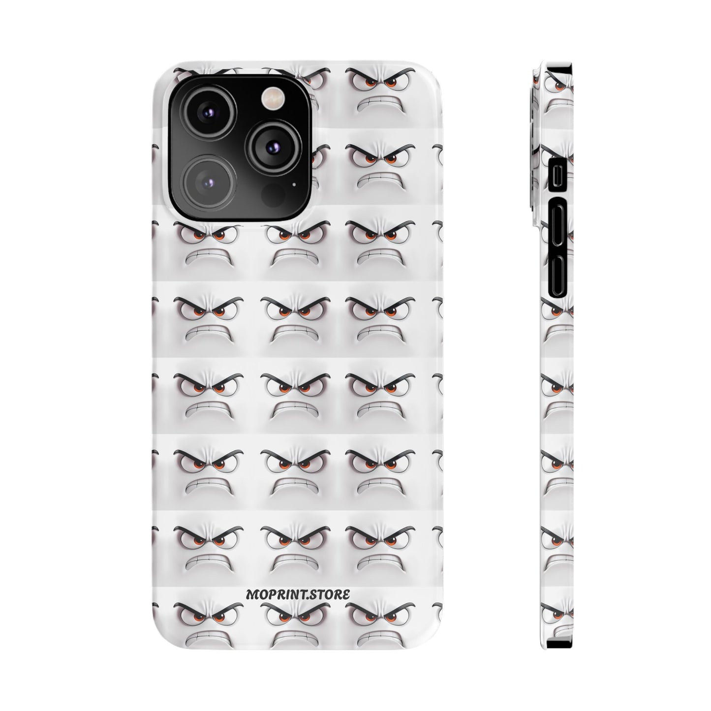 Expressive Slim Phone Case – Angry Face Design for Bold Personalities