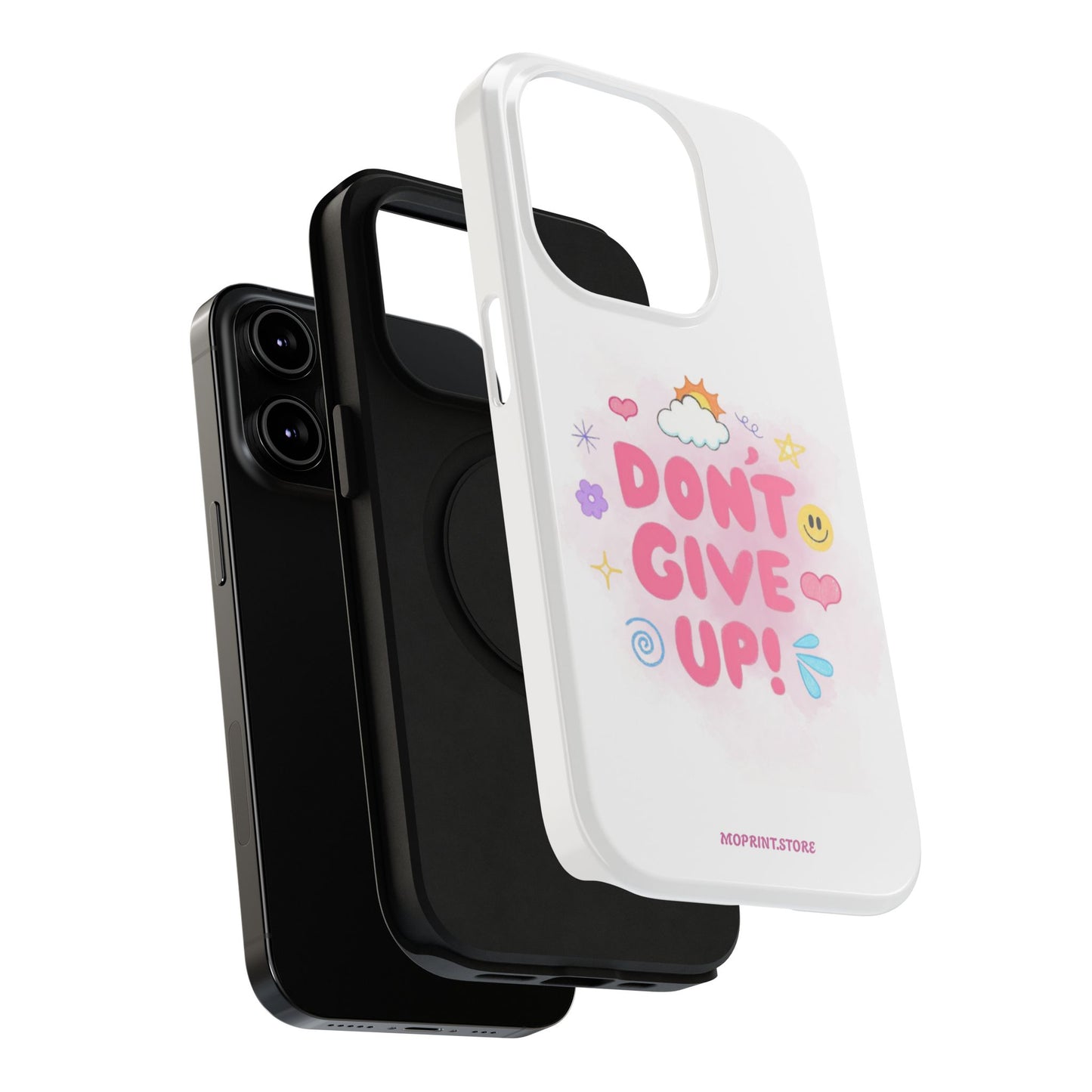 Inspirational Phone Case - "Don't Give Up!" Impact-Resistant Design