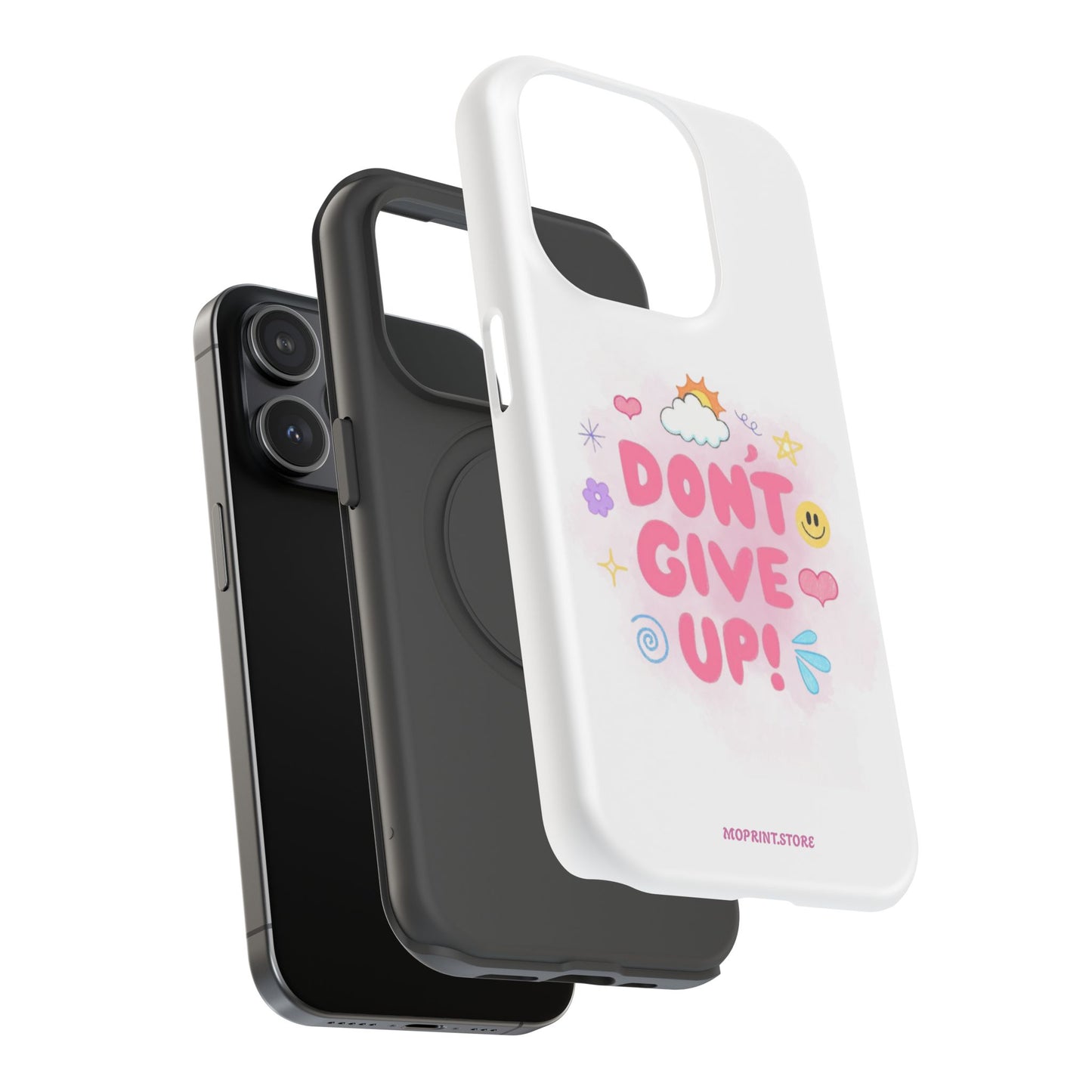 Inspirational Phone Case - "Don't Give Up!" Impact-Resistant Design