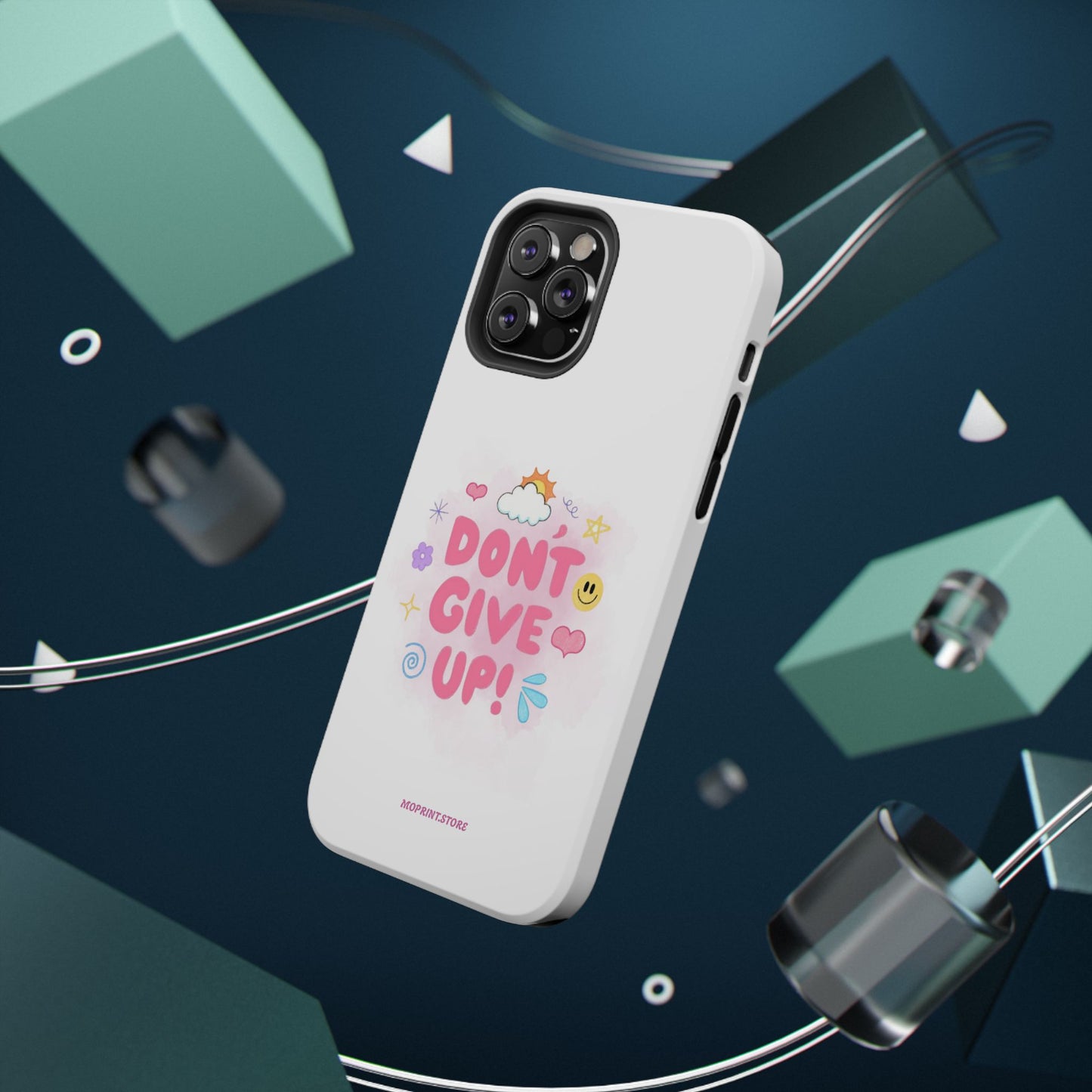 Inspirational Phone Case - "Don't Give Up!" Impact-Resistant Design