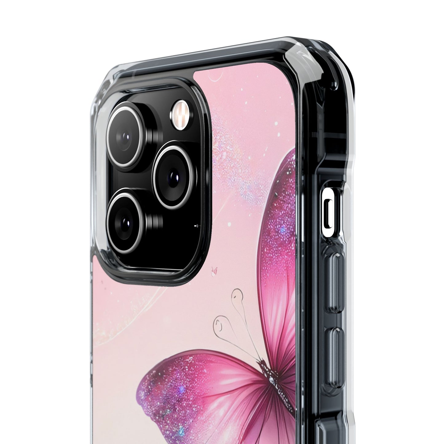 Butterfly Floral Magnetic Clear Impact Case - Stylish Protection for Your Phone