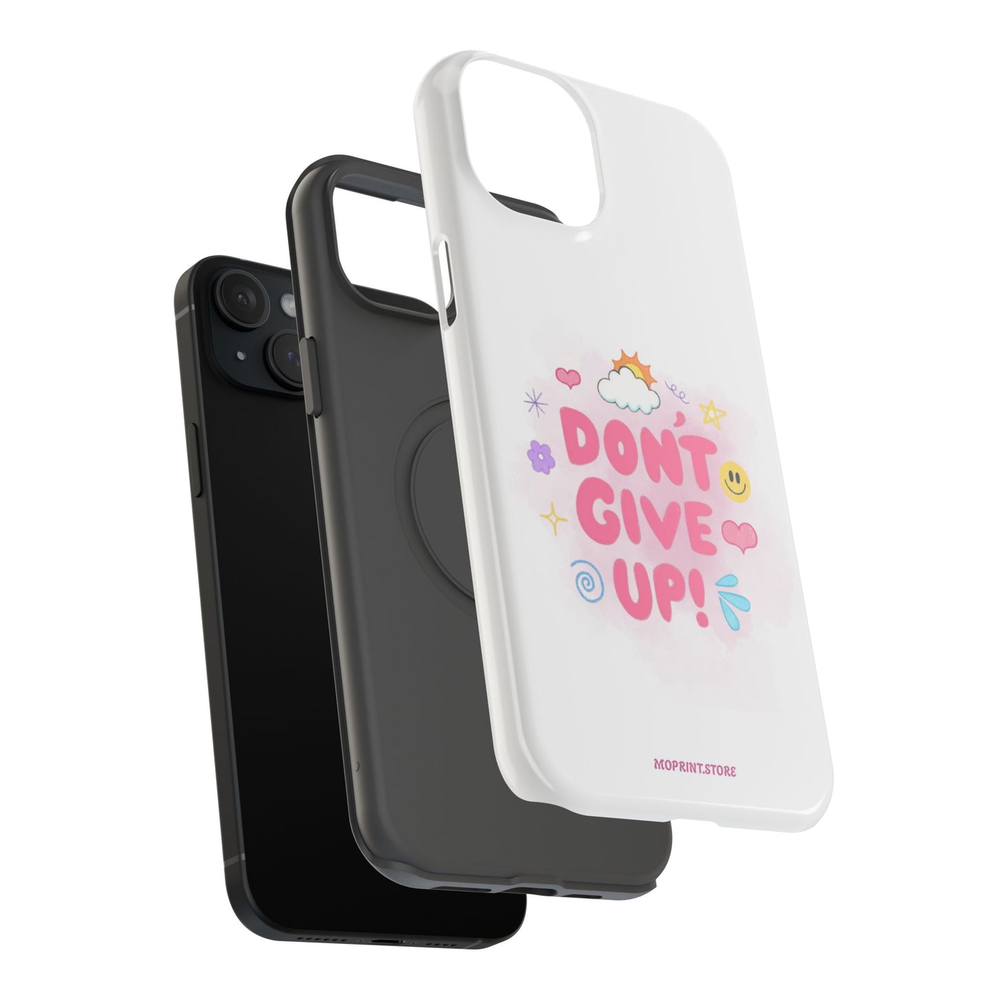 Inspirational Phone Case - "Don't Give Up!" Impact-Resistant Design