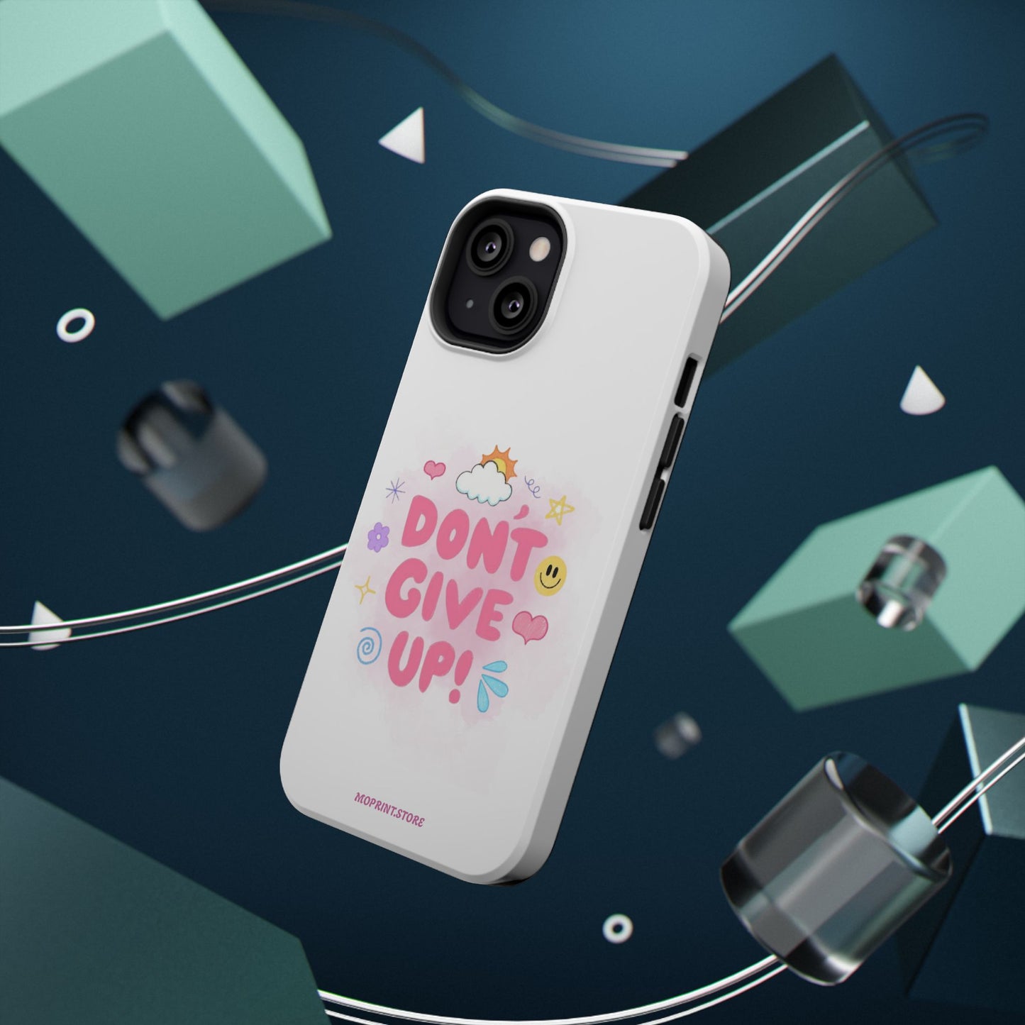 Inspirational Phone Case - "Don't Give Up!" Impact-Resistant Design