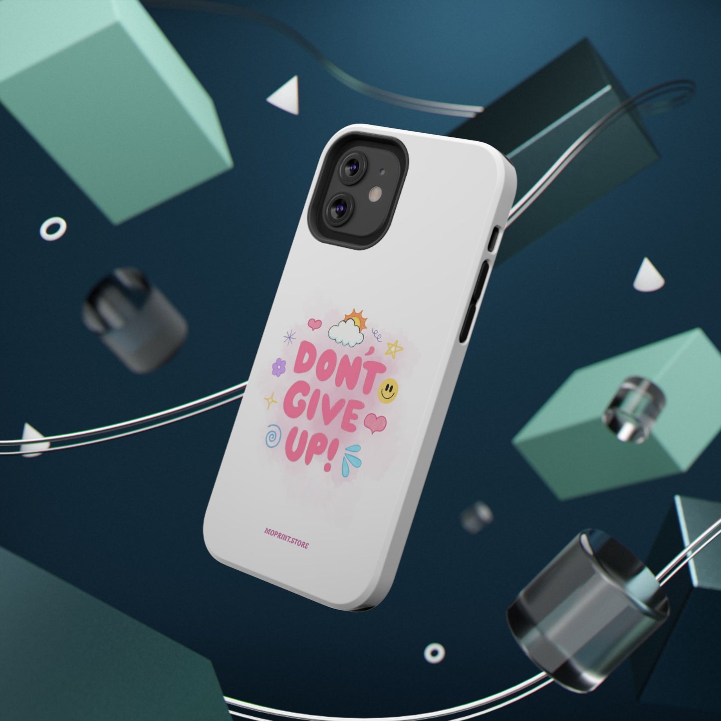 Inspirational Phone Case - "Don't Give Up!" Impact-Resistant Design