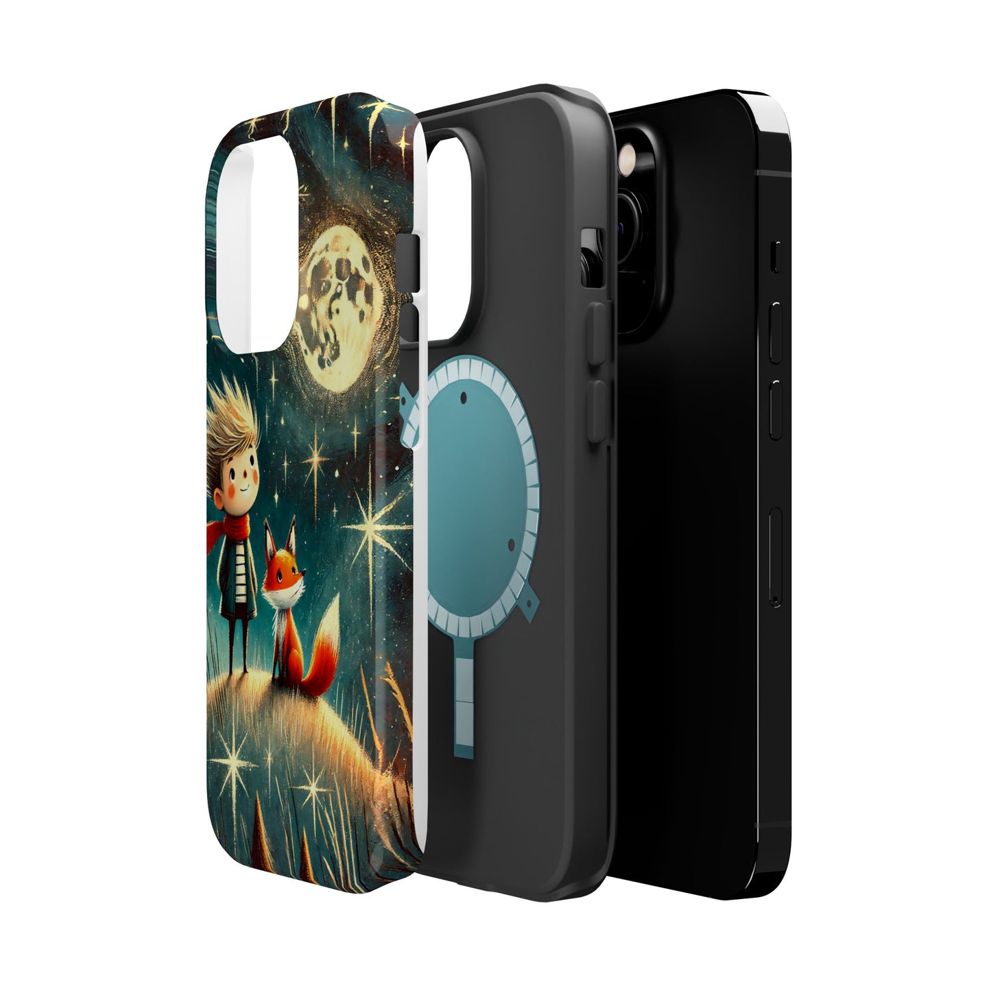 Whimsical Space Adventure Magnetic Phone Case - Kid-Friendly Design