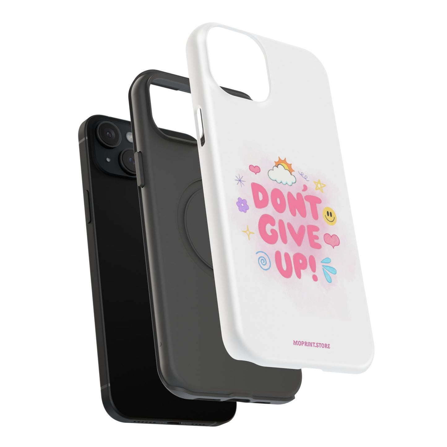 Inspirational Phone Case - "Don't Give Up!" Impact-Resistant Design