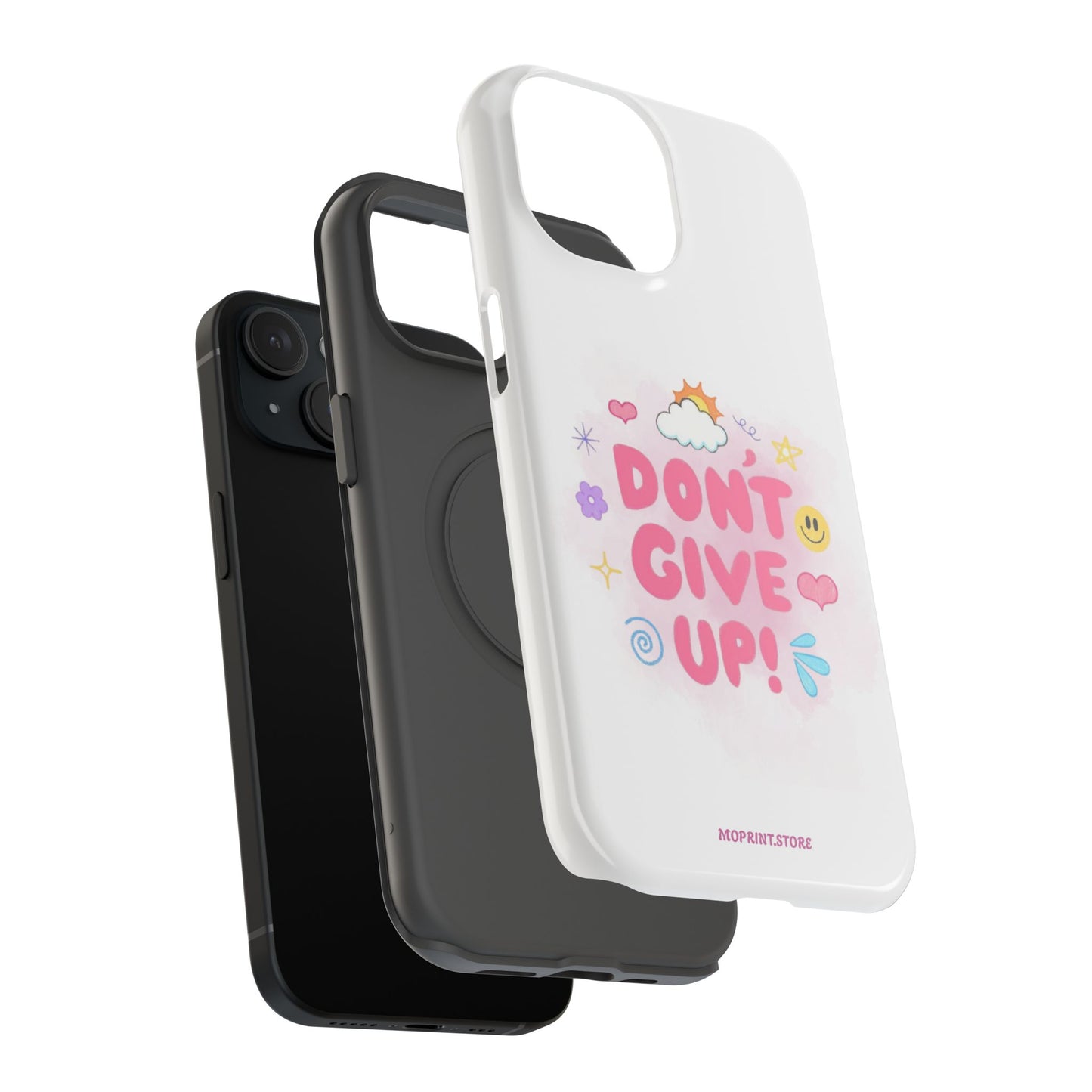 Inspirational Phone Case - "Don't Give Up!" Impact-Resistant Design