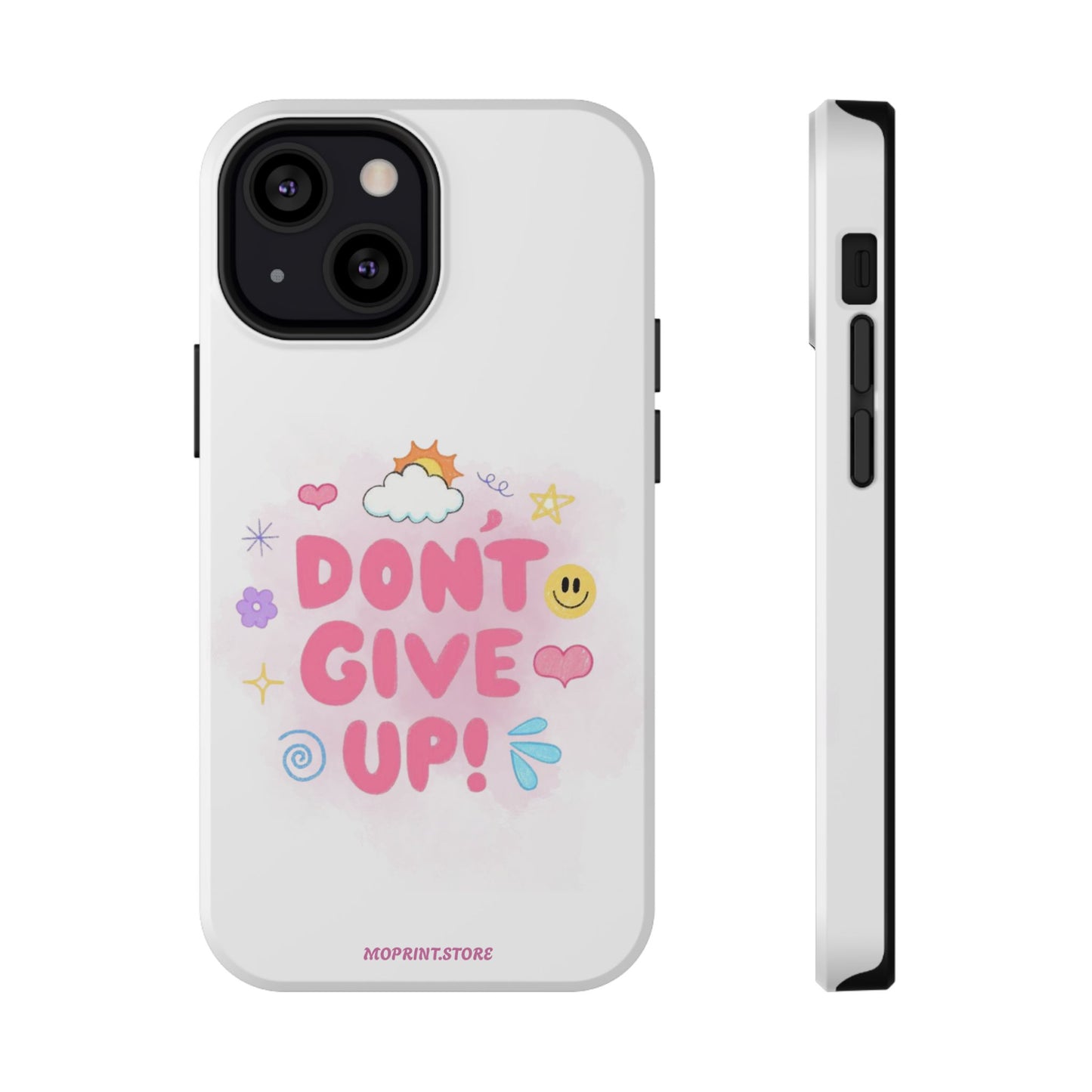 Inspirational Phone Case - "Don't Give Up!" Impact-Resistant Design