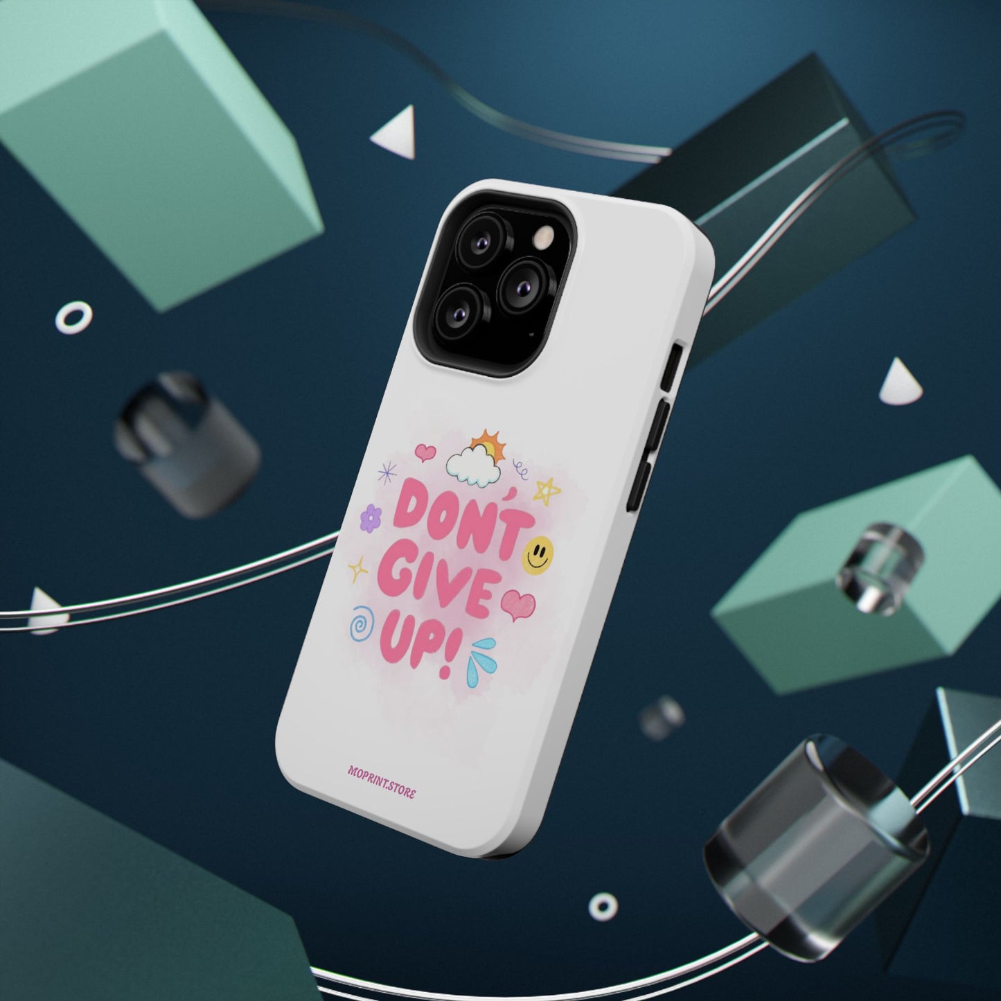Inspirational Phone Case - "Don't Give Up!" Impact-Resistant Design