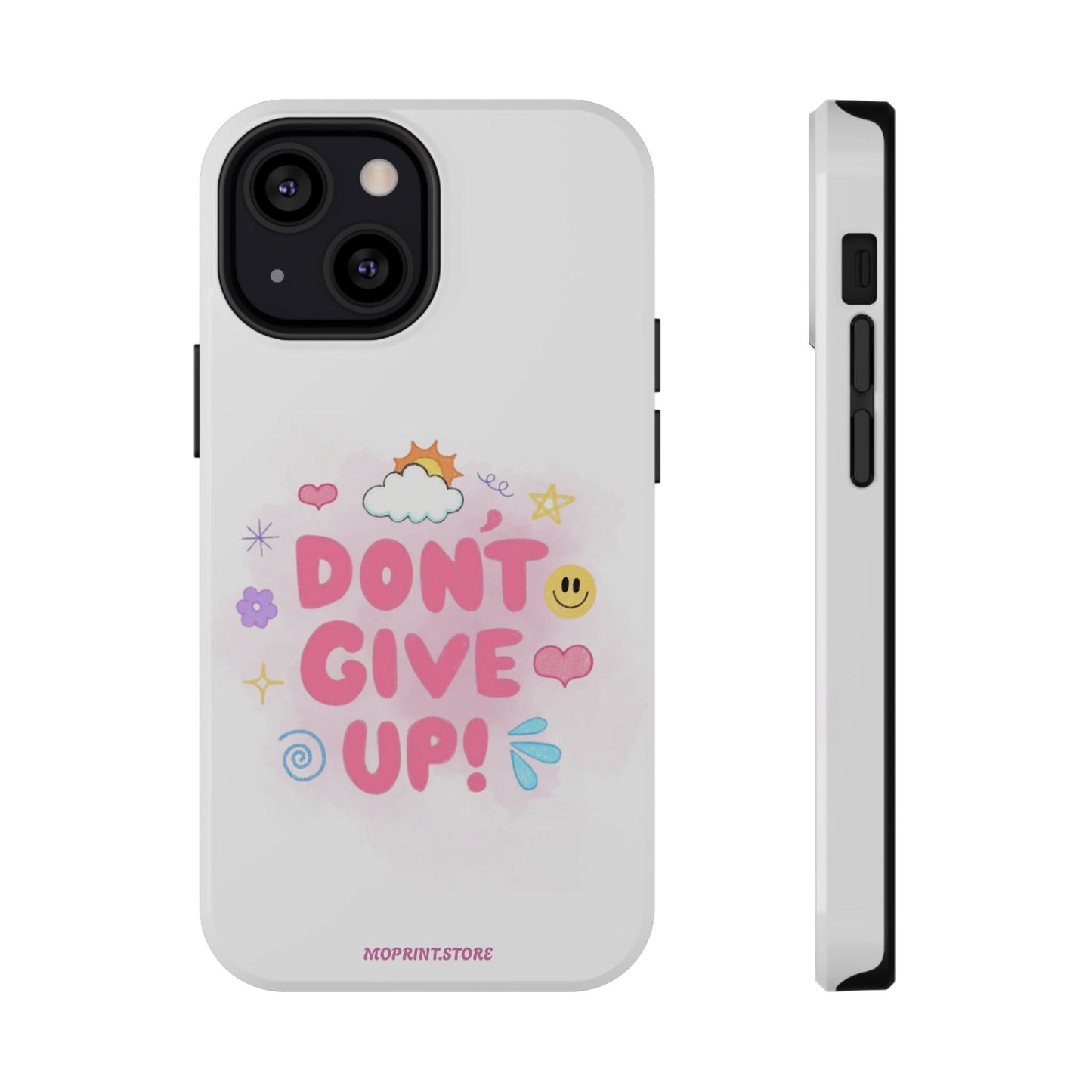 Inspirational Phone Case - "Don't Give Up!" Impact-Resistant Design