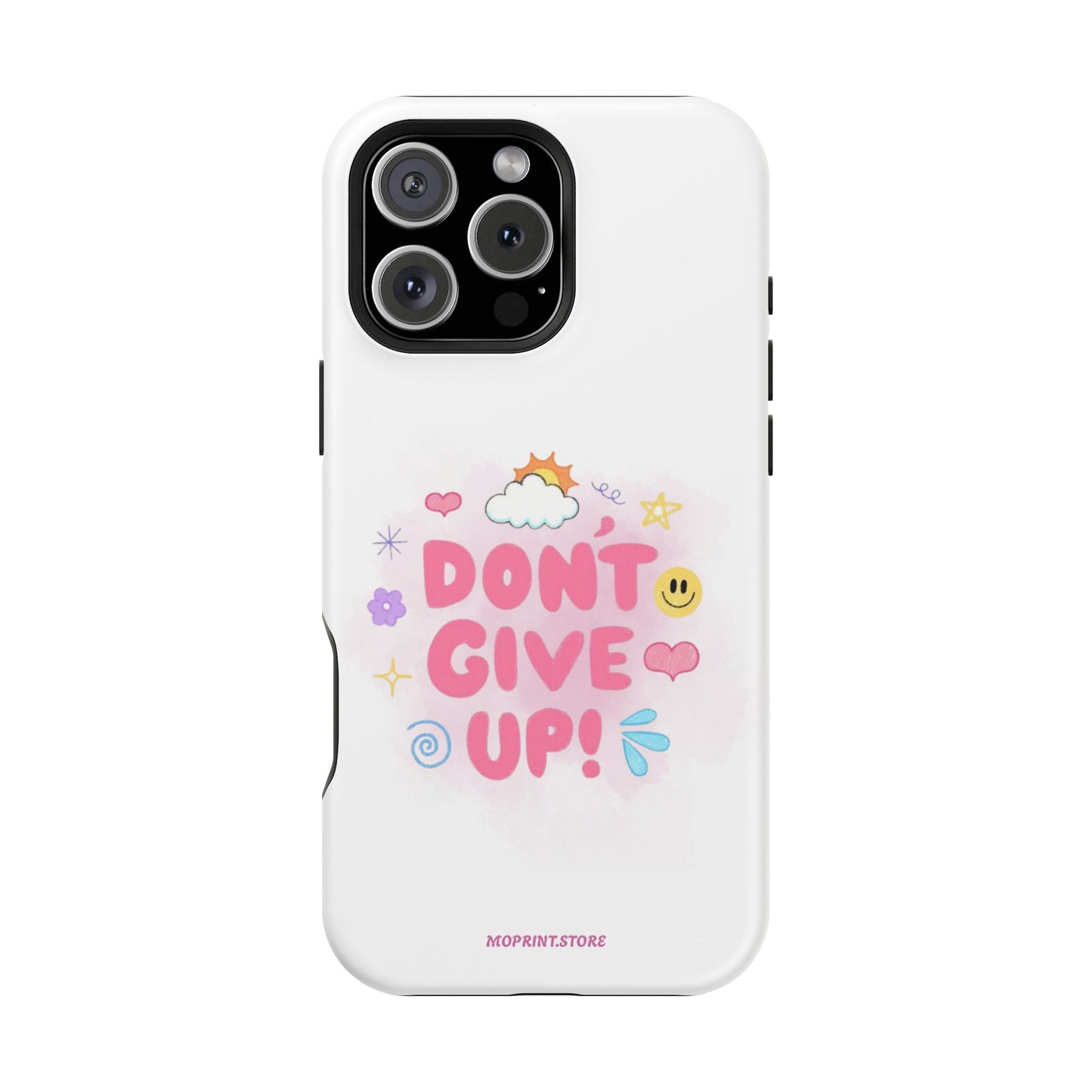Inspirational Phone Case - "Don't Give Up!" Impact-Resistant Design