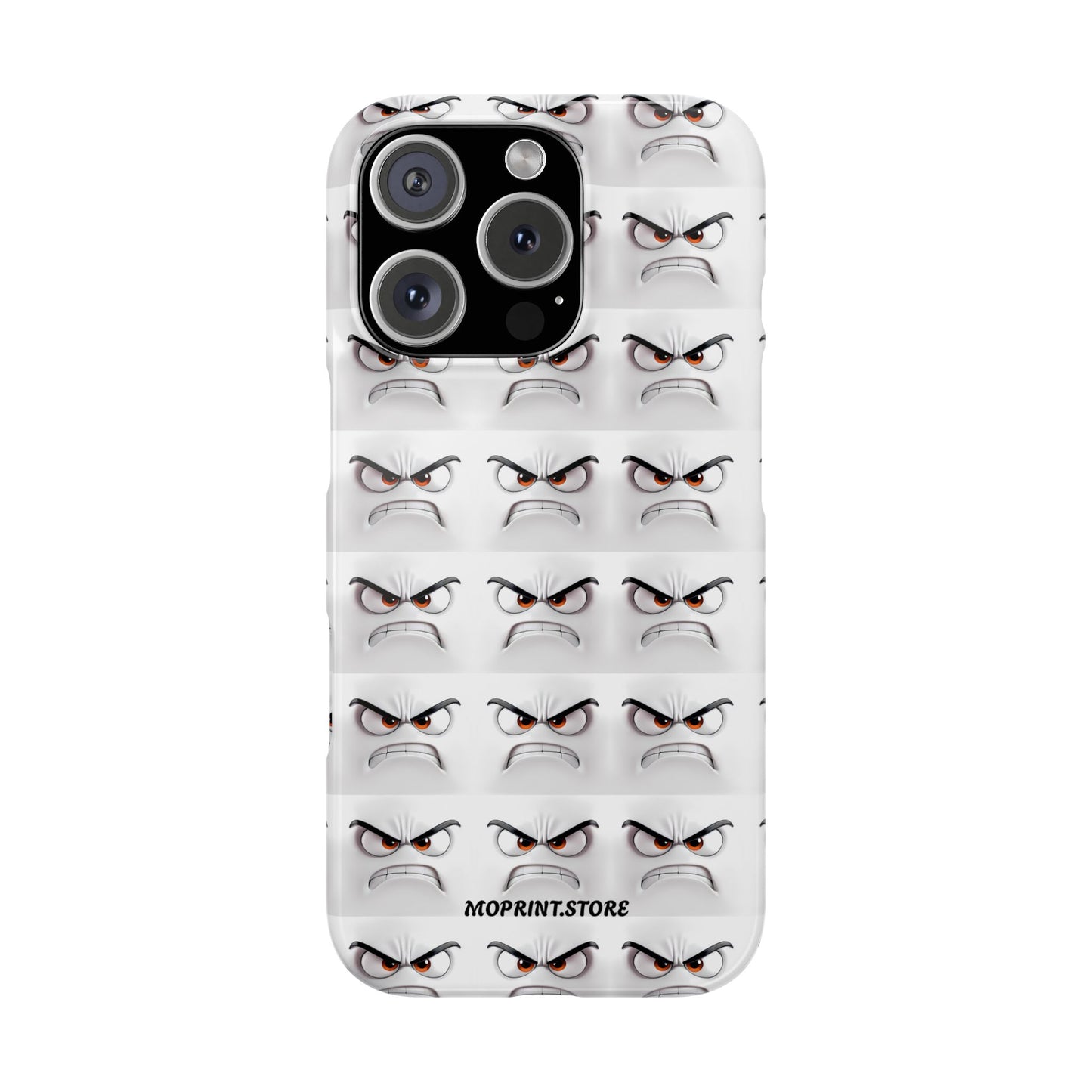 Expressive Slim Phone Case – Angry Face Design for Bold Personalities