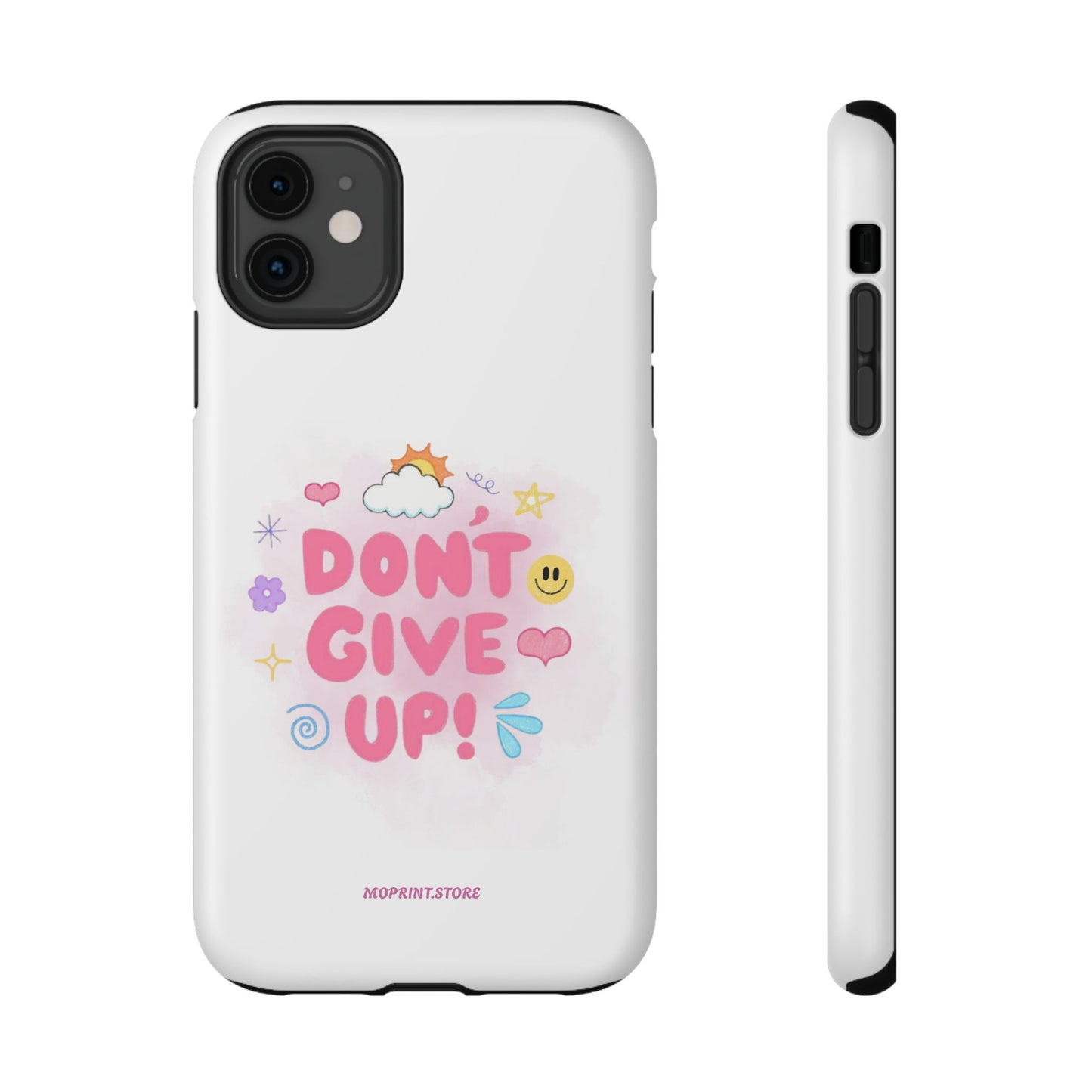 Inspirational Phone Case - "Don't Give Up!" Impact-Resistant Design