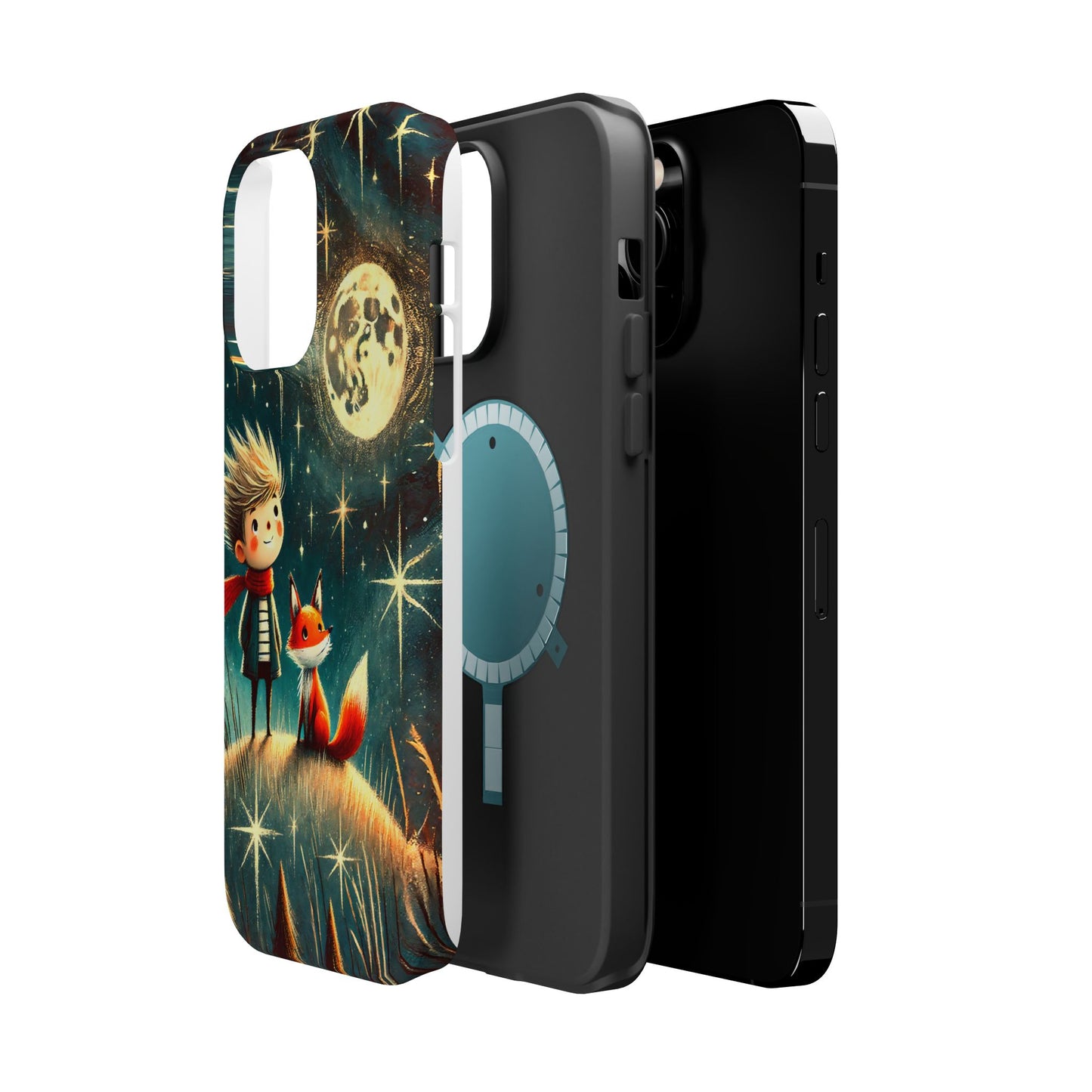 Whimsical Space Adventure Magnetic Phone Case - Kid-Friendly Design