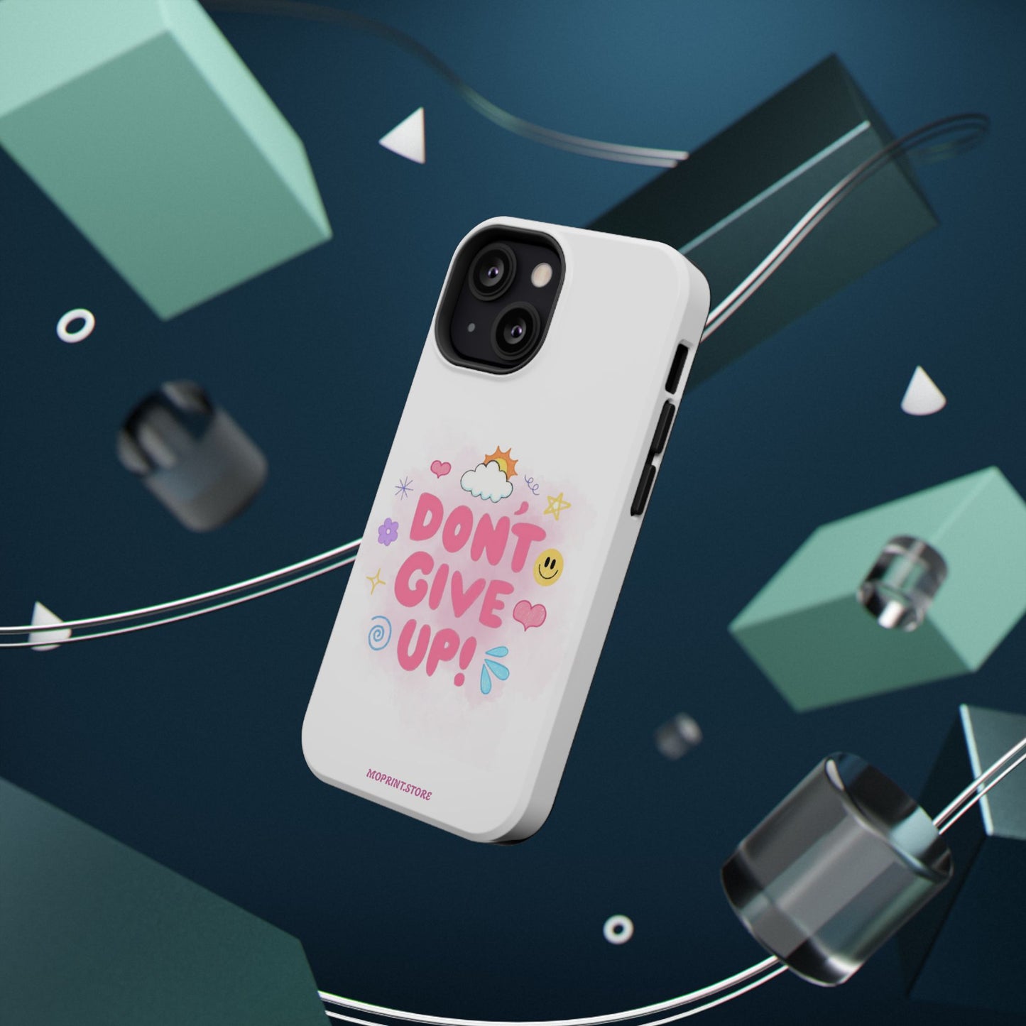 Inspirational Phone Case - "Don't Give Up!" Impact-Resistant Design