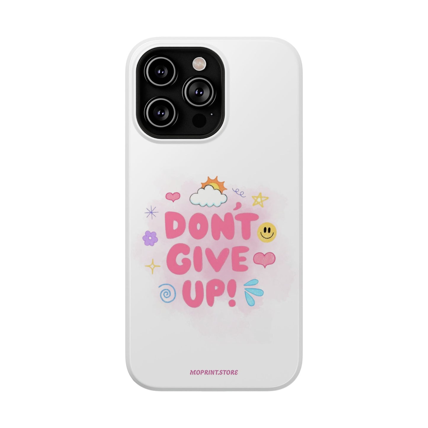 Inspirational Phone Case - "Don't Give Up!" Impact-Resistant Design