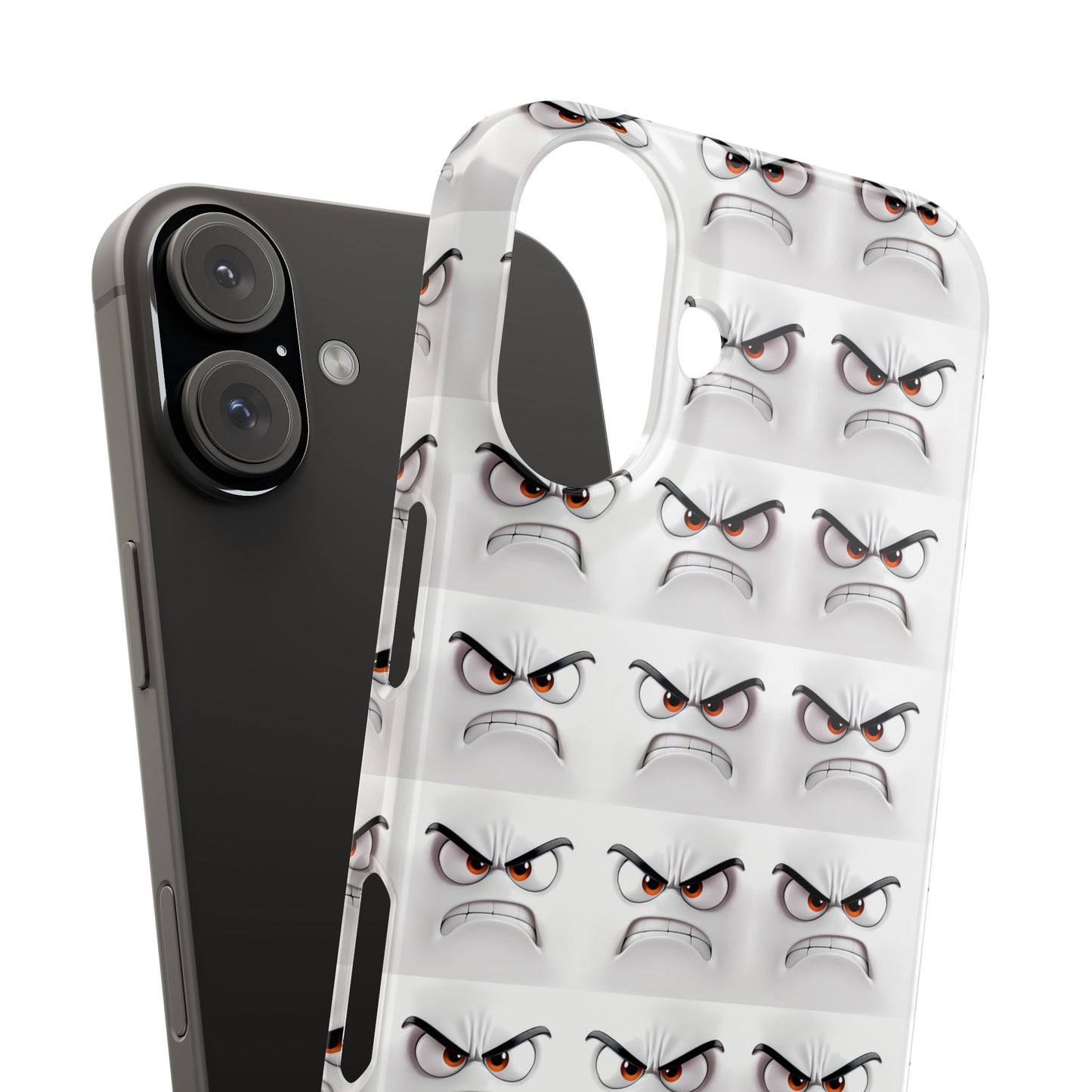 Expressive Slim Phone Case – Angry Face Design for Bold Personalities
