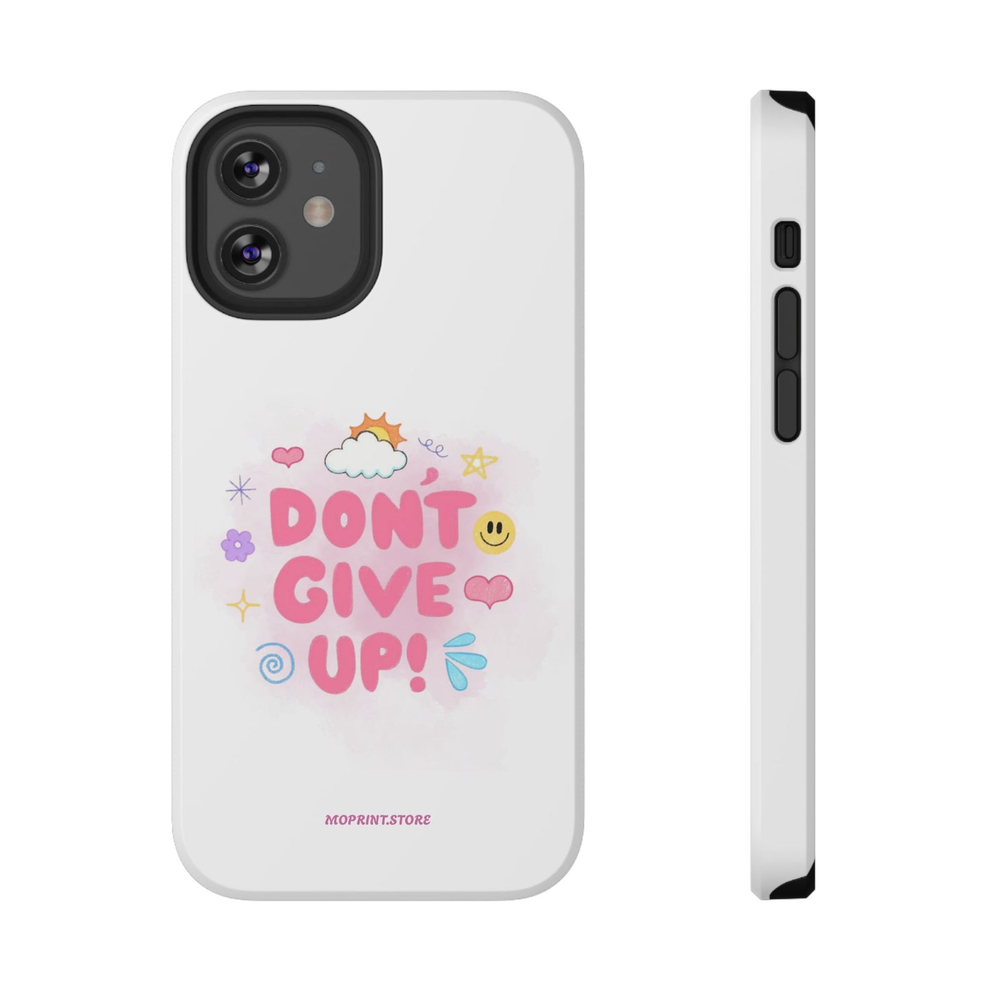 Inspirational Phone Case - "Don't Give Up!" Impact-Resistant Design