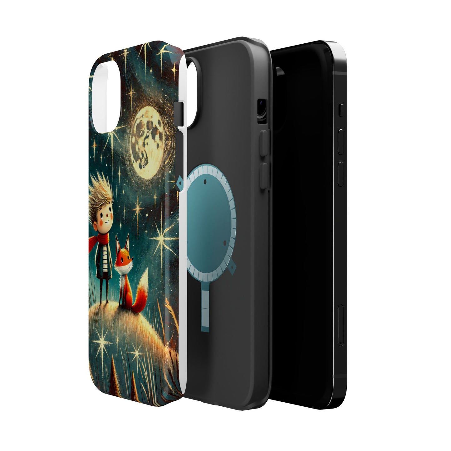 Whimsical Space Adventure Magnetic Phone Case - Kid-Friendly Design
