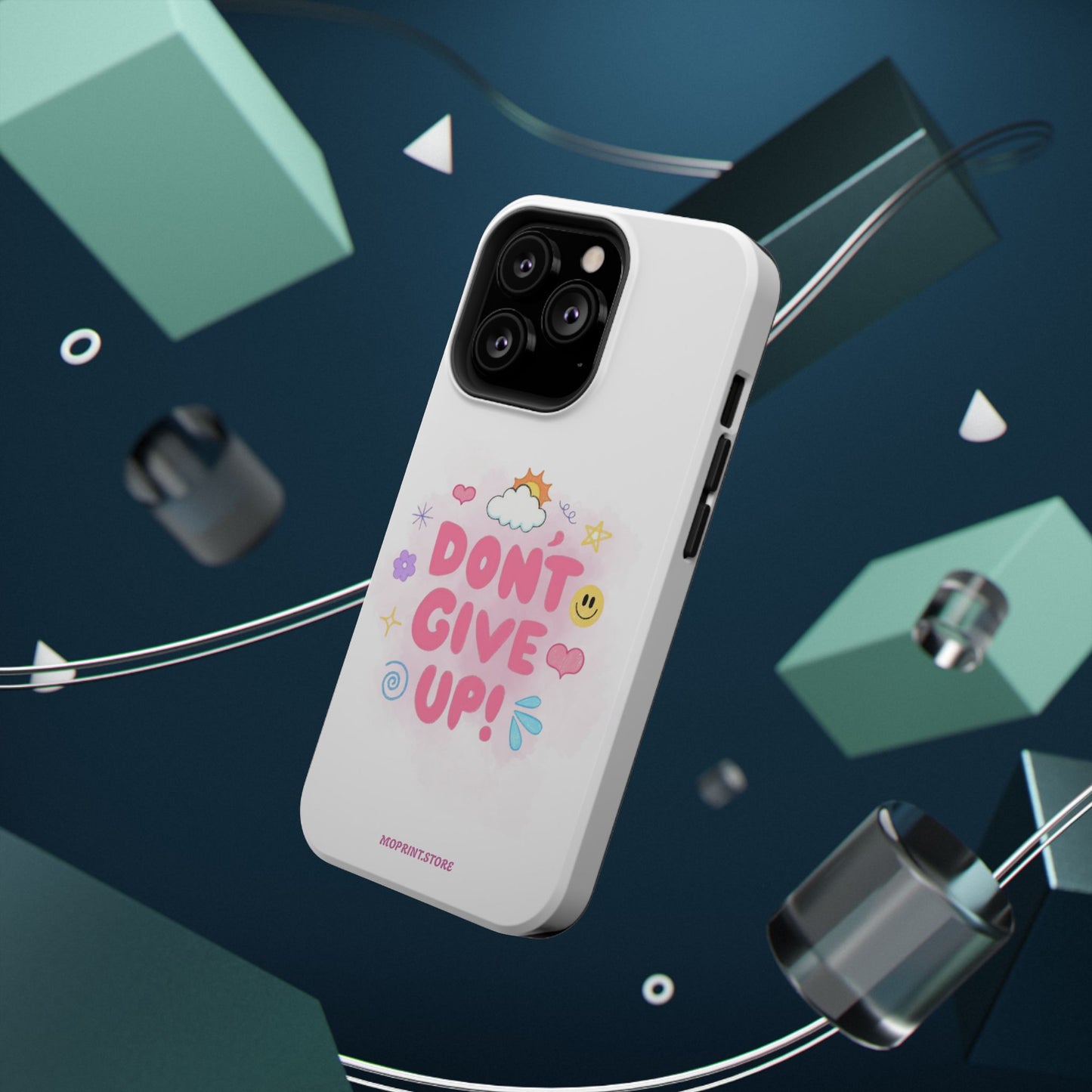 Inspirational Phone Case - "Don't Give Up!" Impact-Resistant Design