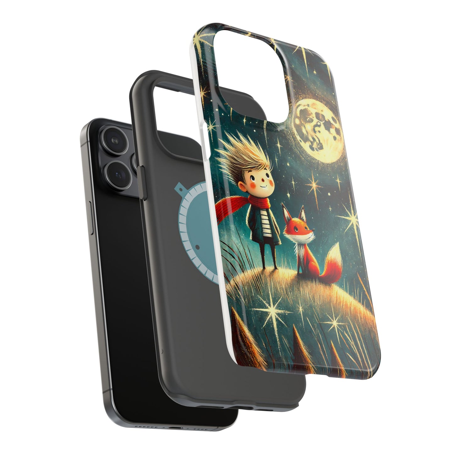 Whimsical Space Adventure Magnetic Phone Case - Kid-Friendly Design