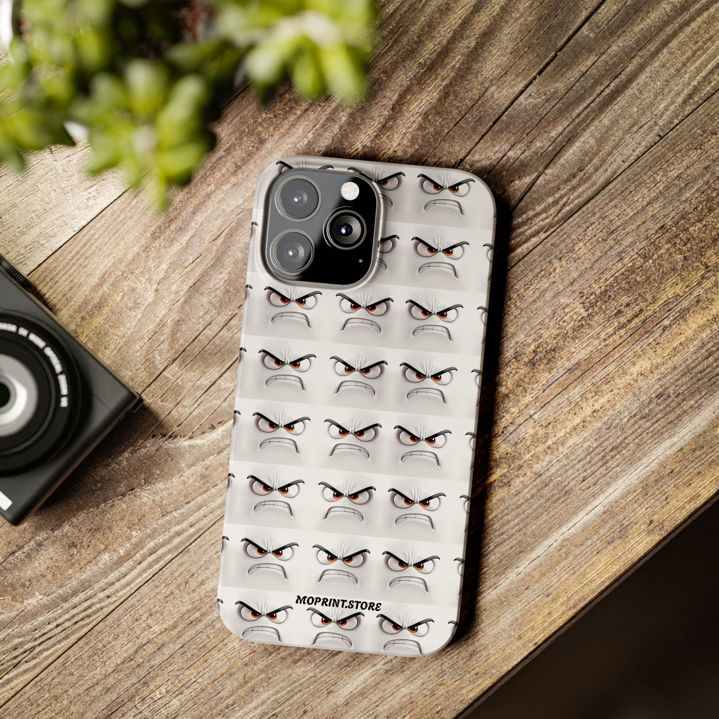 Expressive Slim Phone Case – Angry Face Design for Bold Personalities