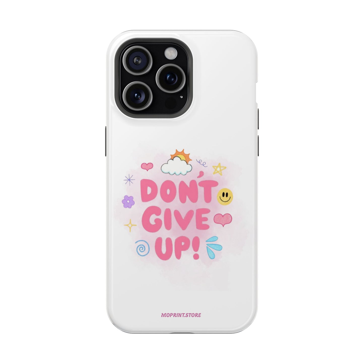 Inspirational Phone Case - "Don't Give Up!" Impact-Resistant Design