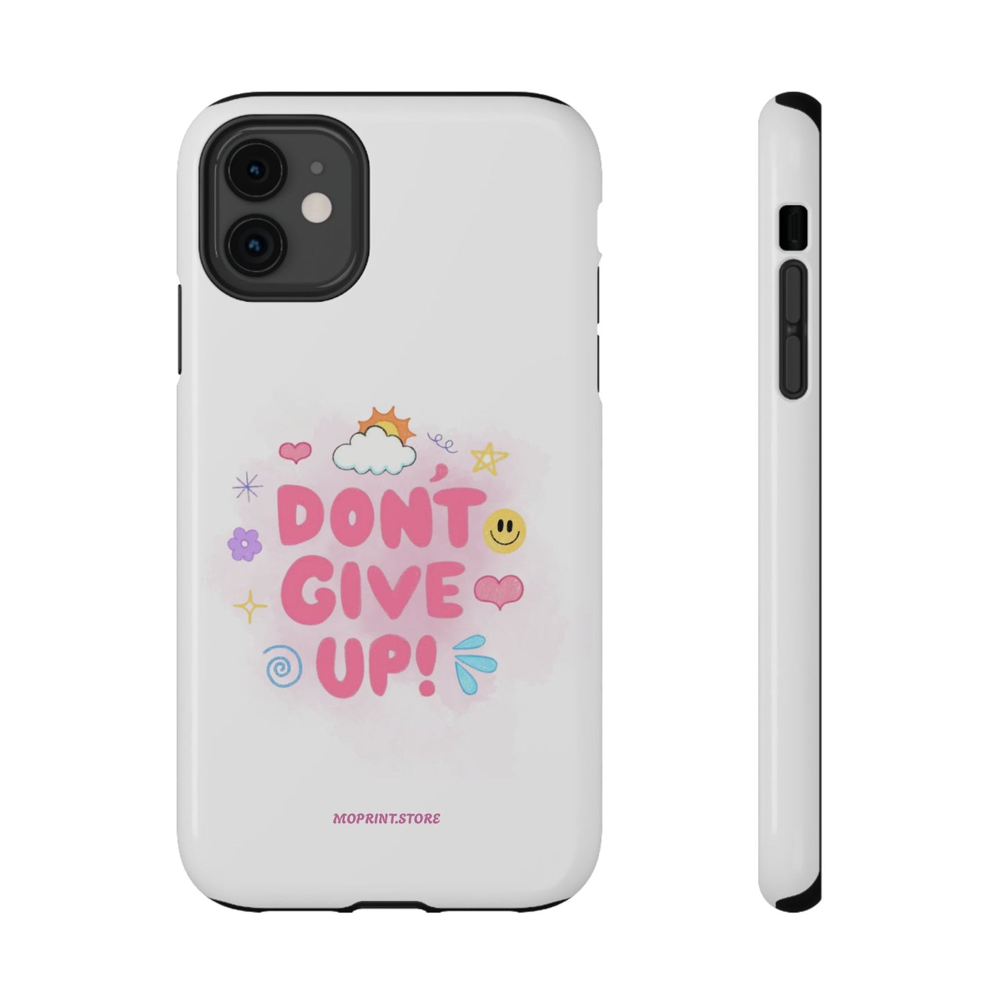 Inspirational Phone Case - "Don't Give Up!" Impact-Resistant Design