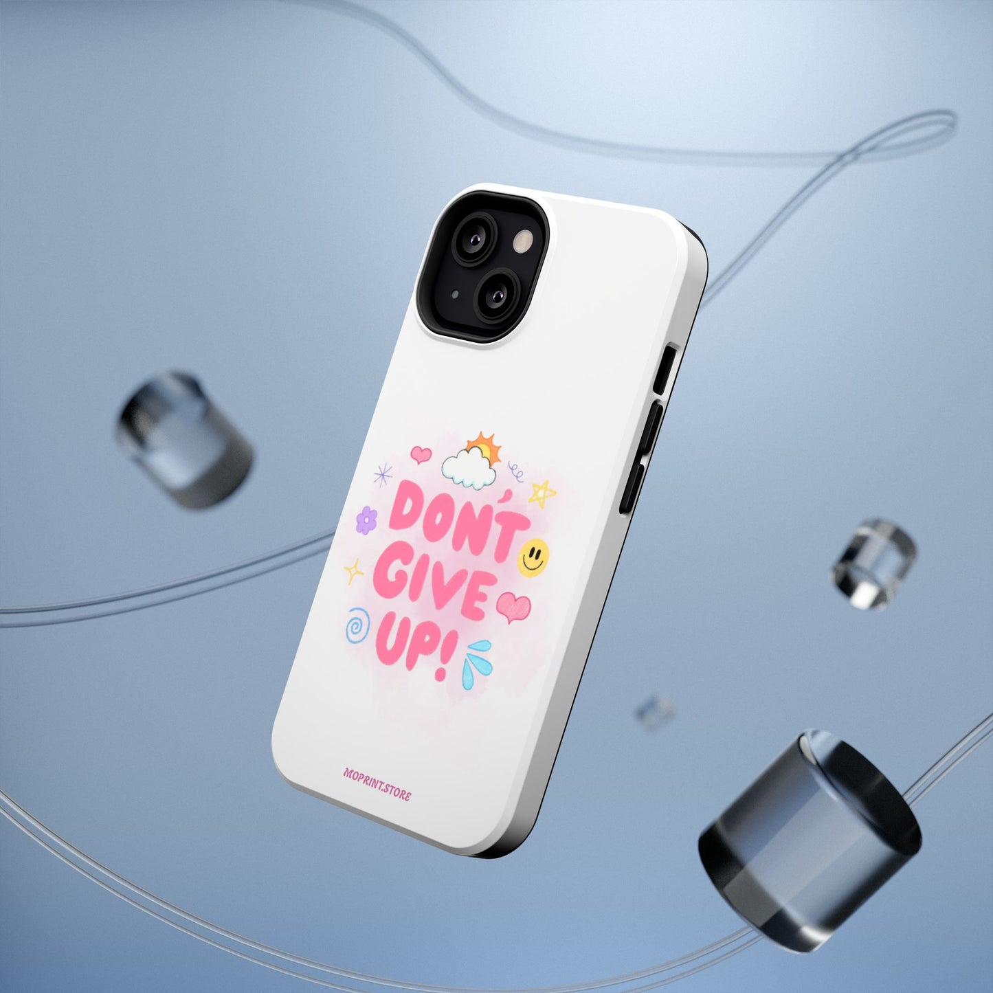 Inspirational Phone Case - "Don't Give Up!" Impact-Resistant Design