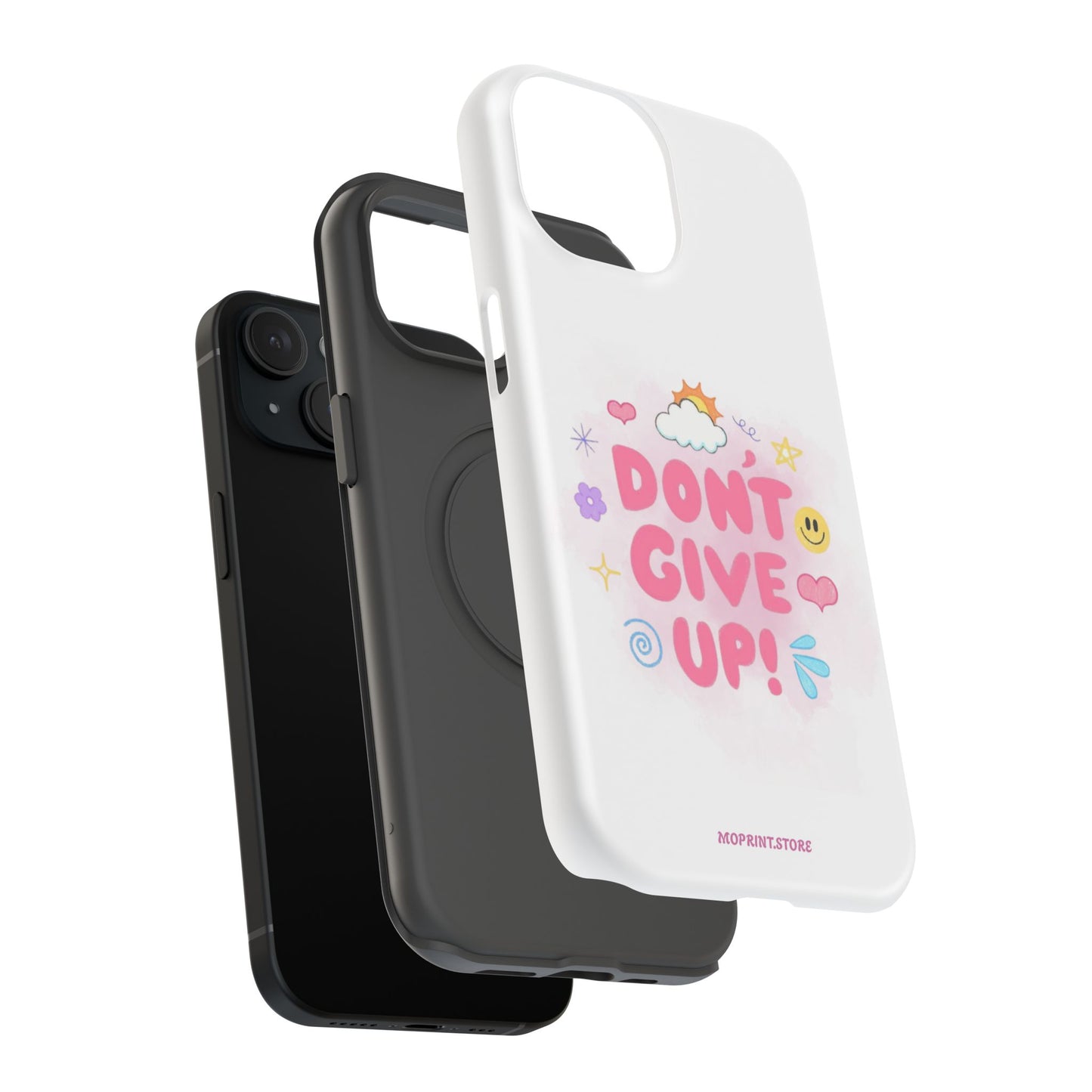 Inspirational Phone Case - "Don't Give Up!" Impact-Resistant Design