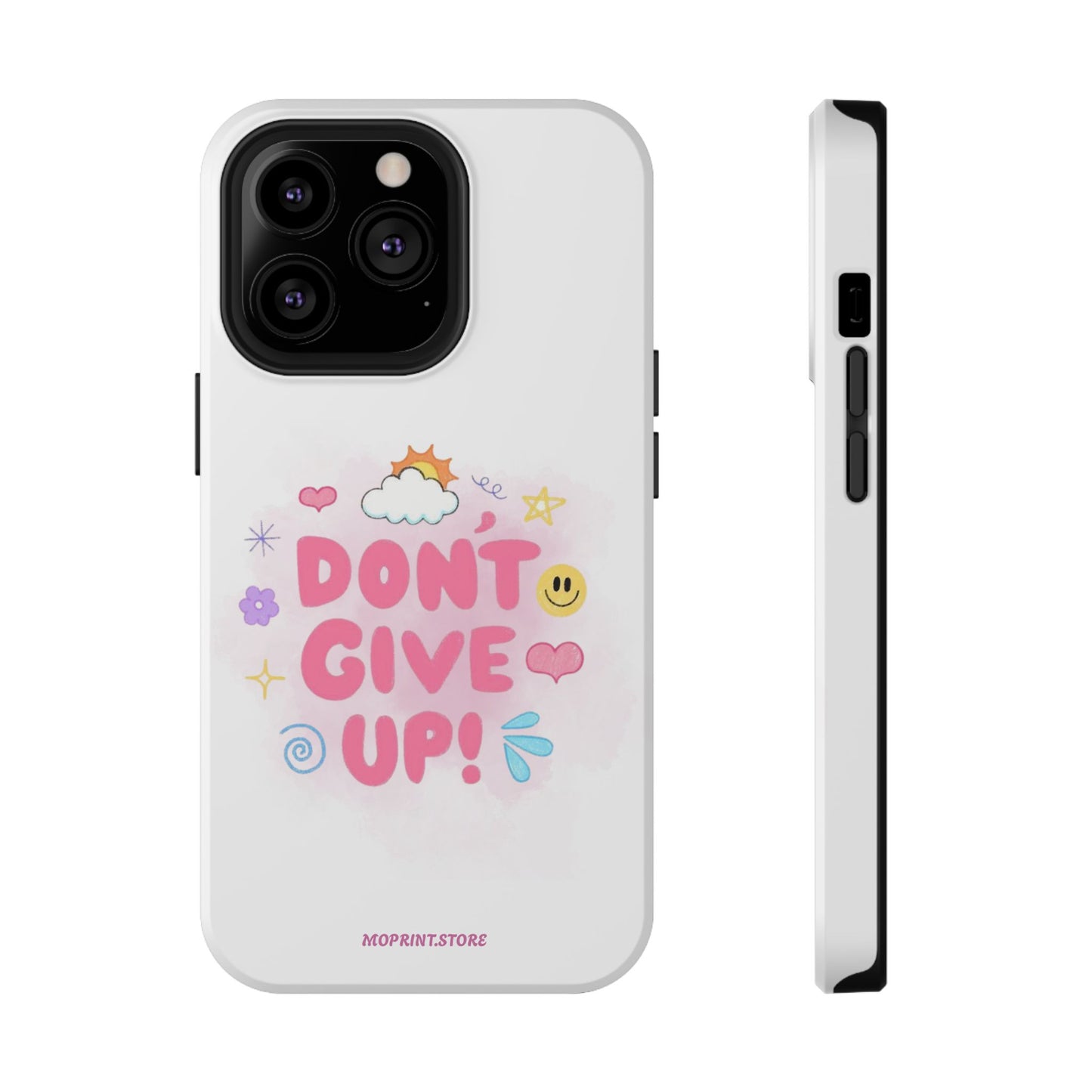 Inspirational Phone Case - "Don't Give Up!" Impact-Resistant Design