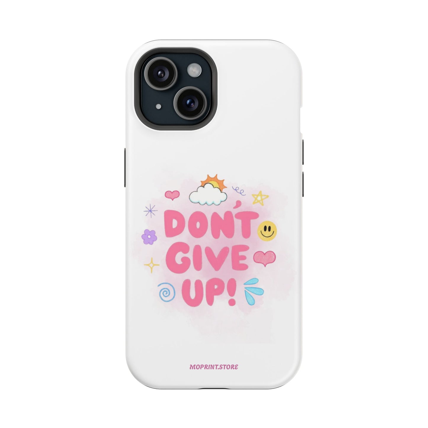 Inspirational Phone Case - "Don't Give Up!" Impact-Resistant Design