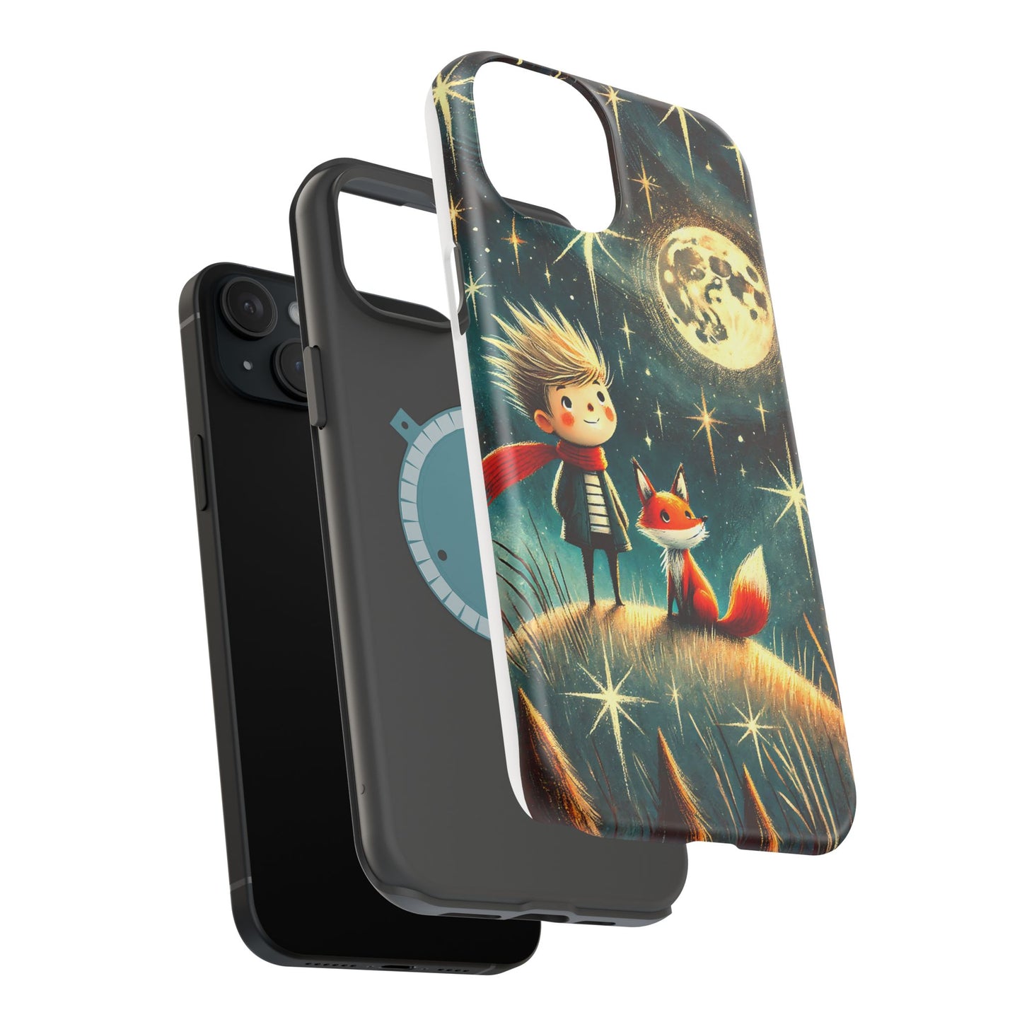 Whimsical Space Adventure Magnetic Phone Case - Kid-Friendly Design