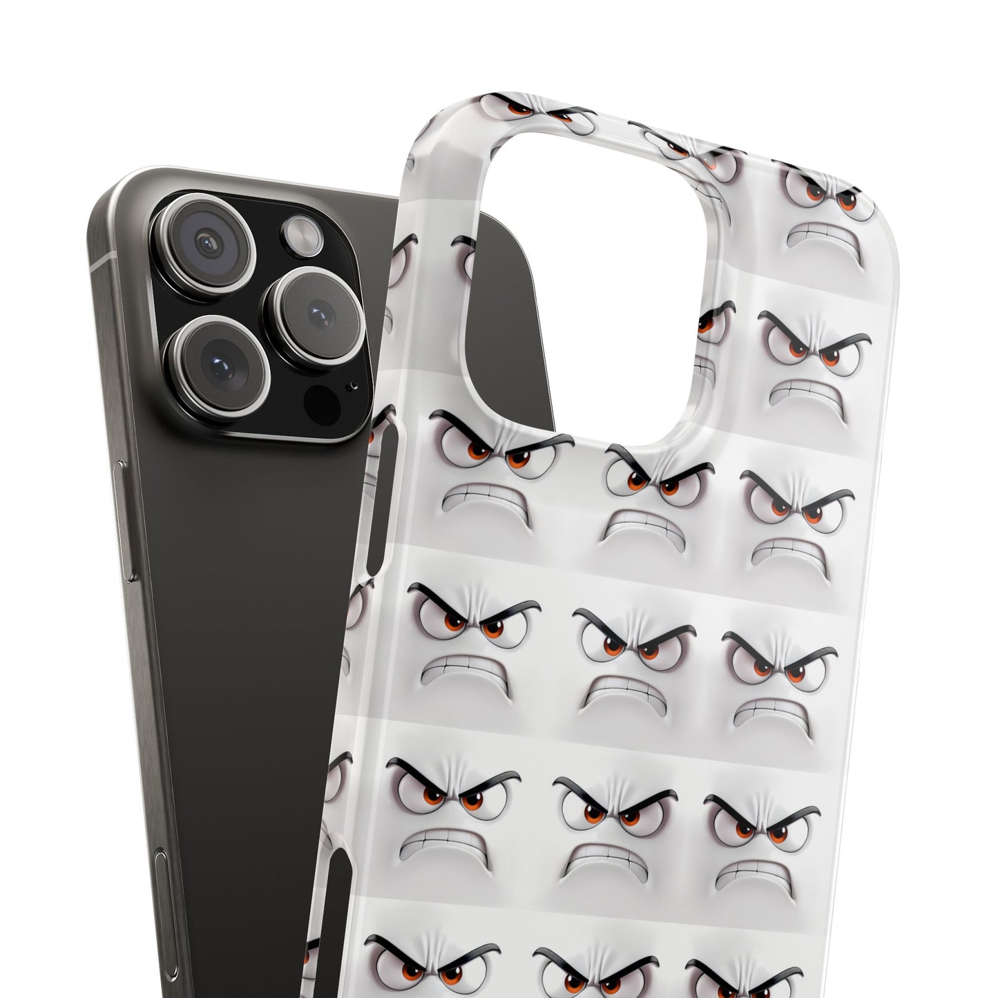 Expressive Slim Phone Case – Angry Face Design for Bold Personalities