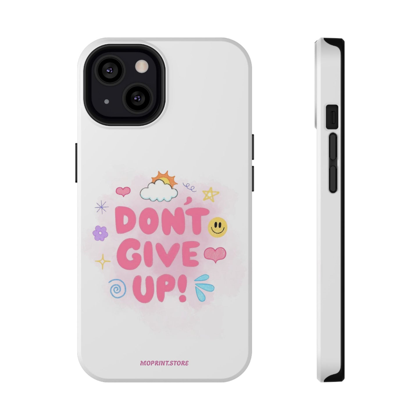 Inspirational Phone Case - "Don't Give Up!" Impact-Resistant Design