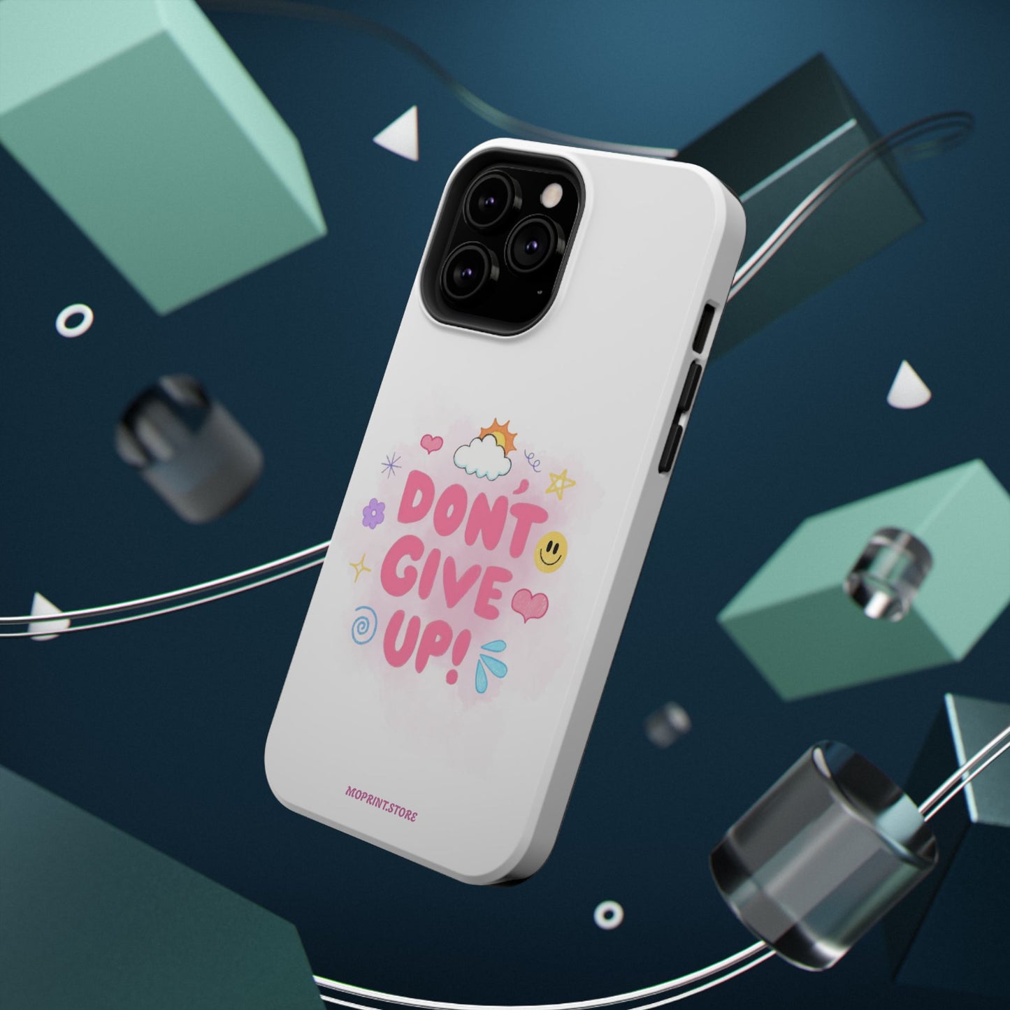 Inspirational Phone Case - "Don't Give Up!" Impact-Resistant Design