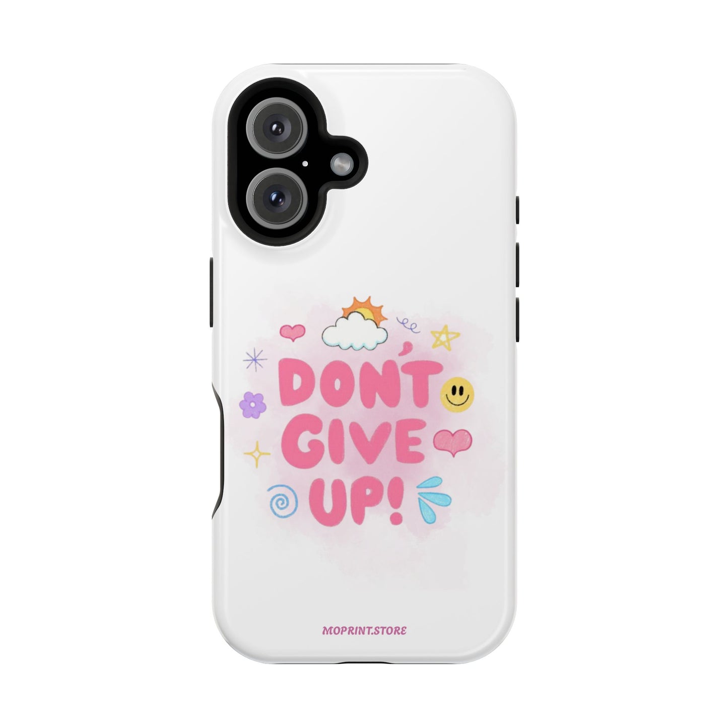 Inspirational Phone Case - "Don't Give Up!" Impact-Resistant Design