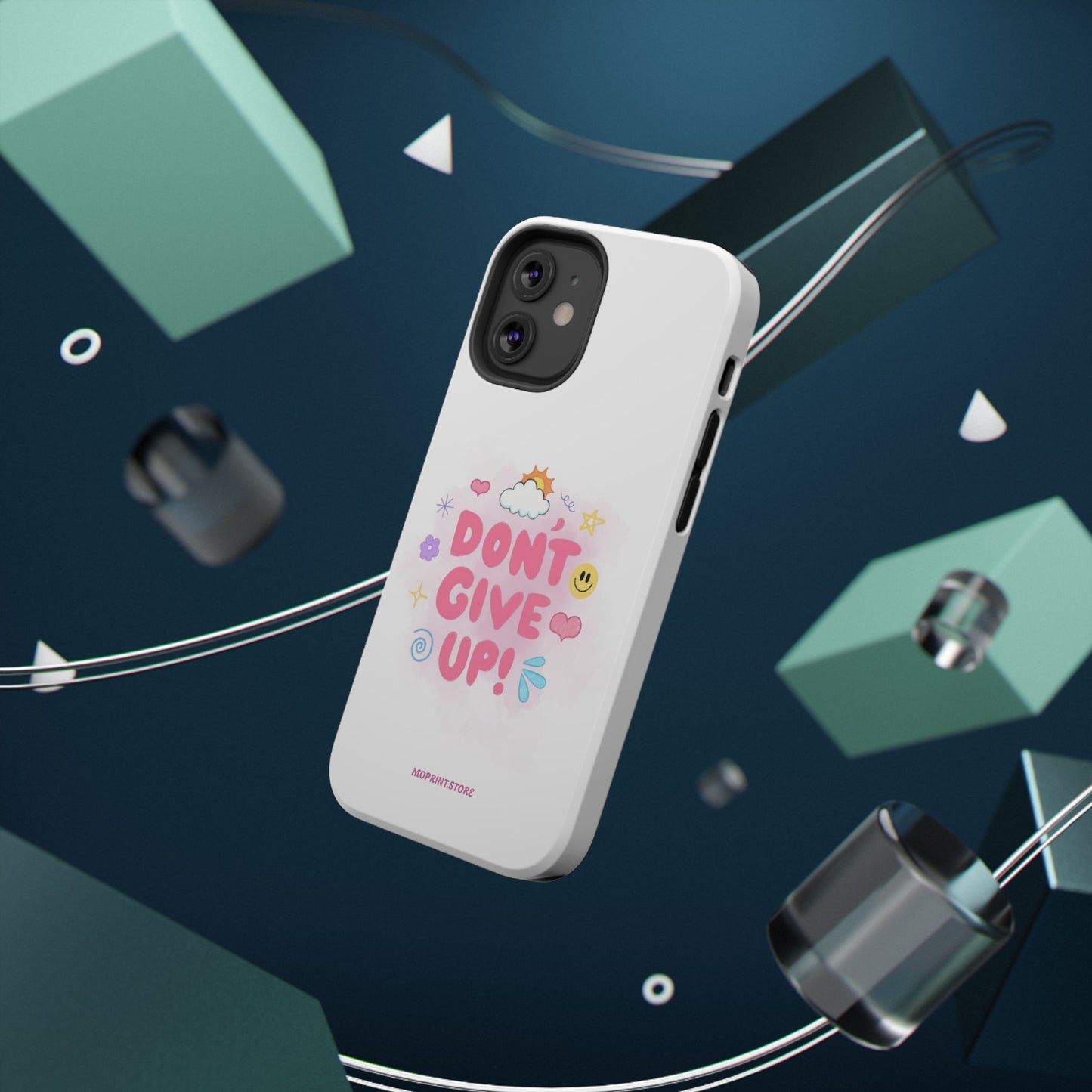 Inspirational Phone Case - "Don't Give Up!" Impact-Resistant Design