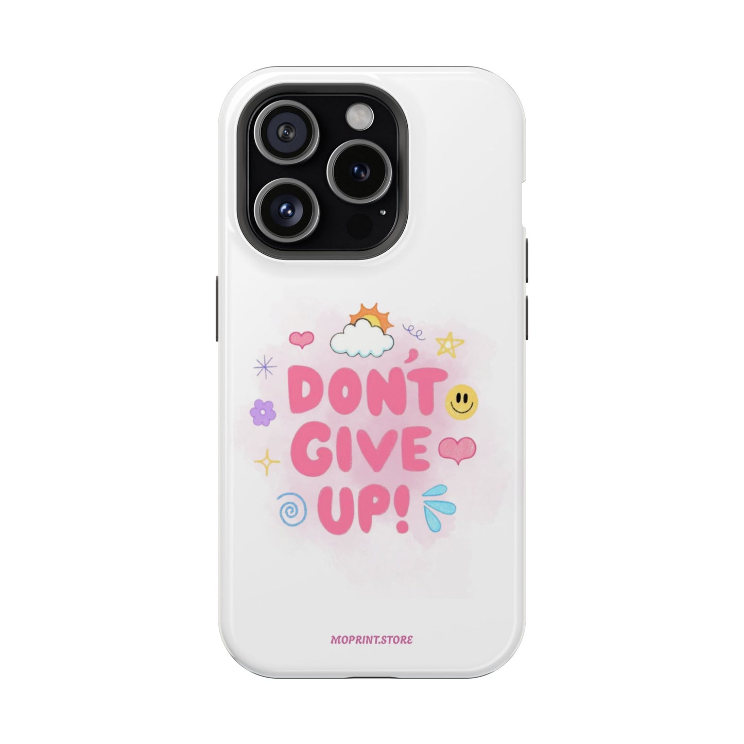 Inspirational Phone Case - "Don't Give Up!" Impact-Resistant Design