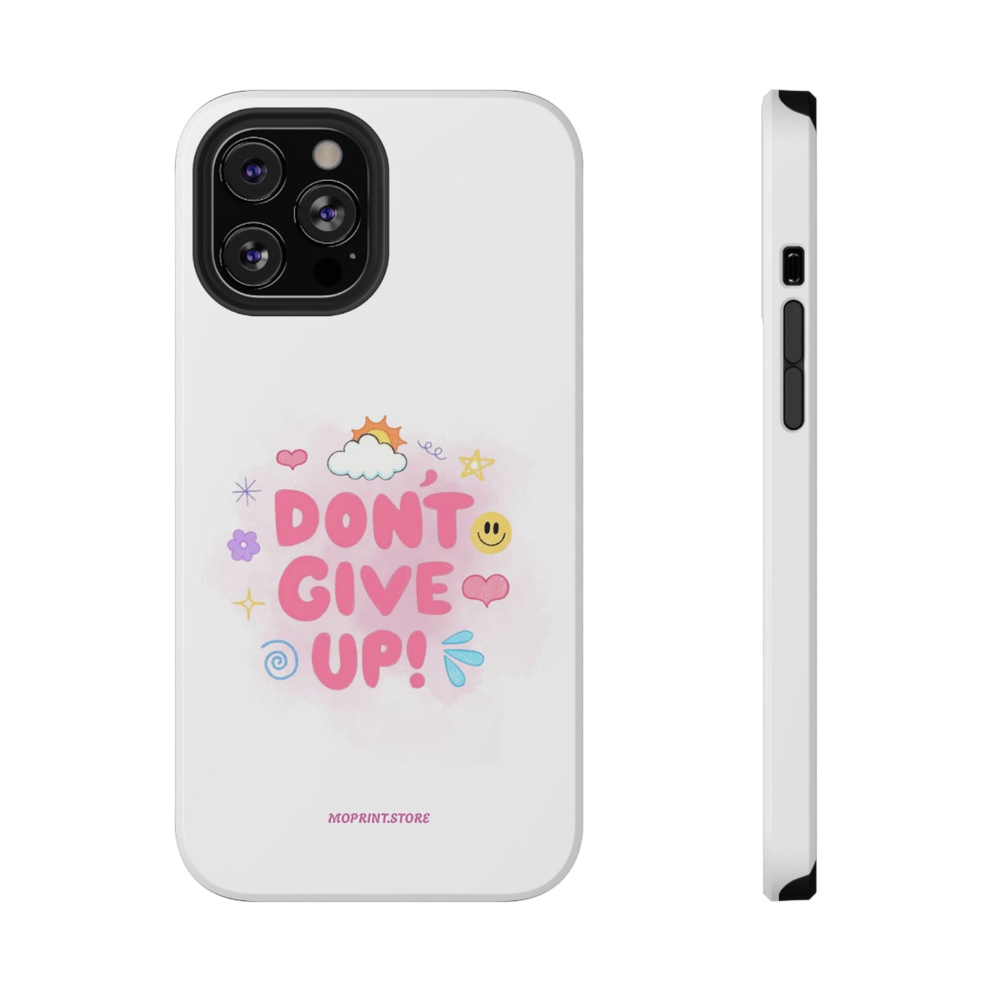 Inspirational Phone Case - "Don't Give Up!" Impact-Resistant Design