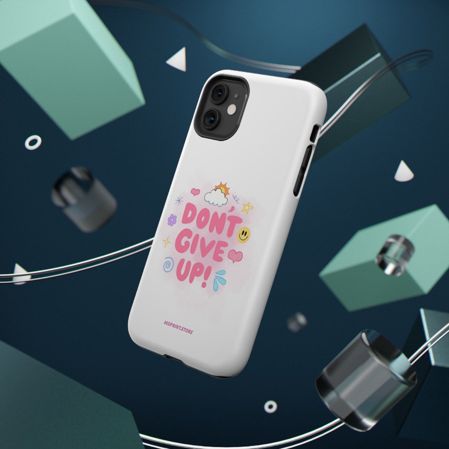 Inspirational Phone Case - "Don't Give Up!" Impact-Resistant Design